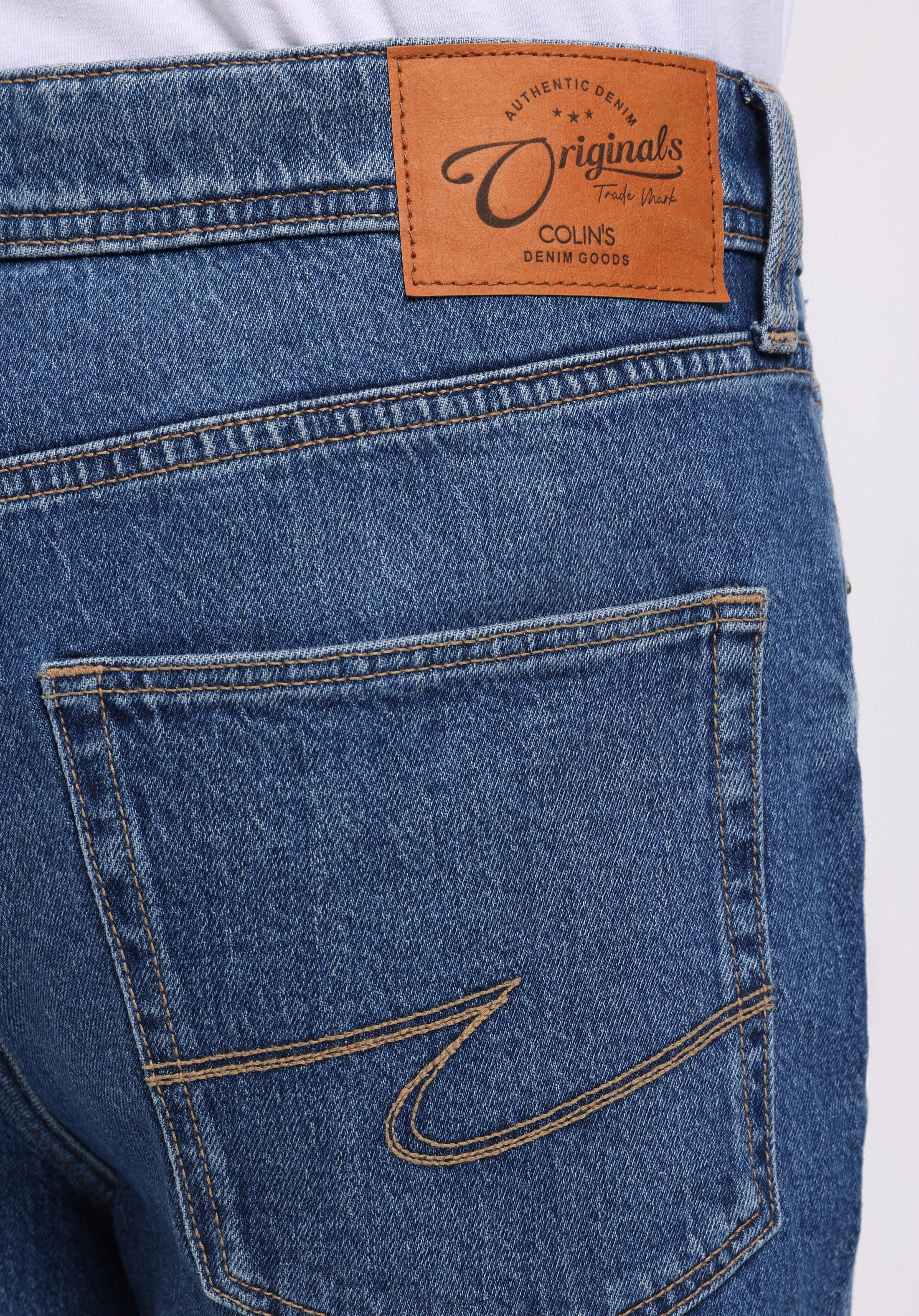 Loose Straight Fit   Erkek İndigo Jean Pantolon