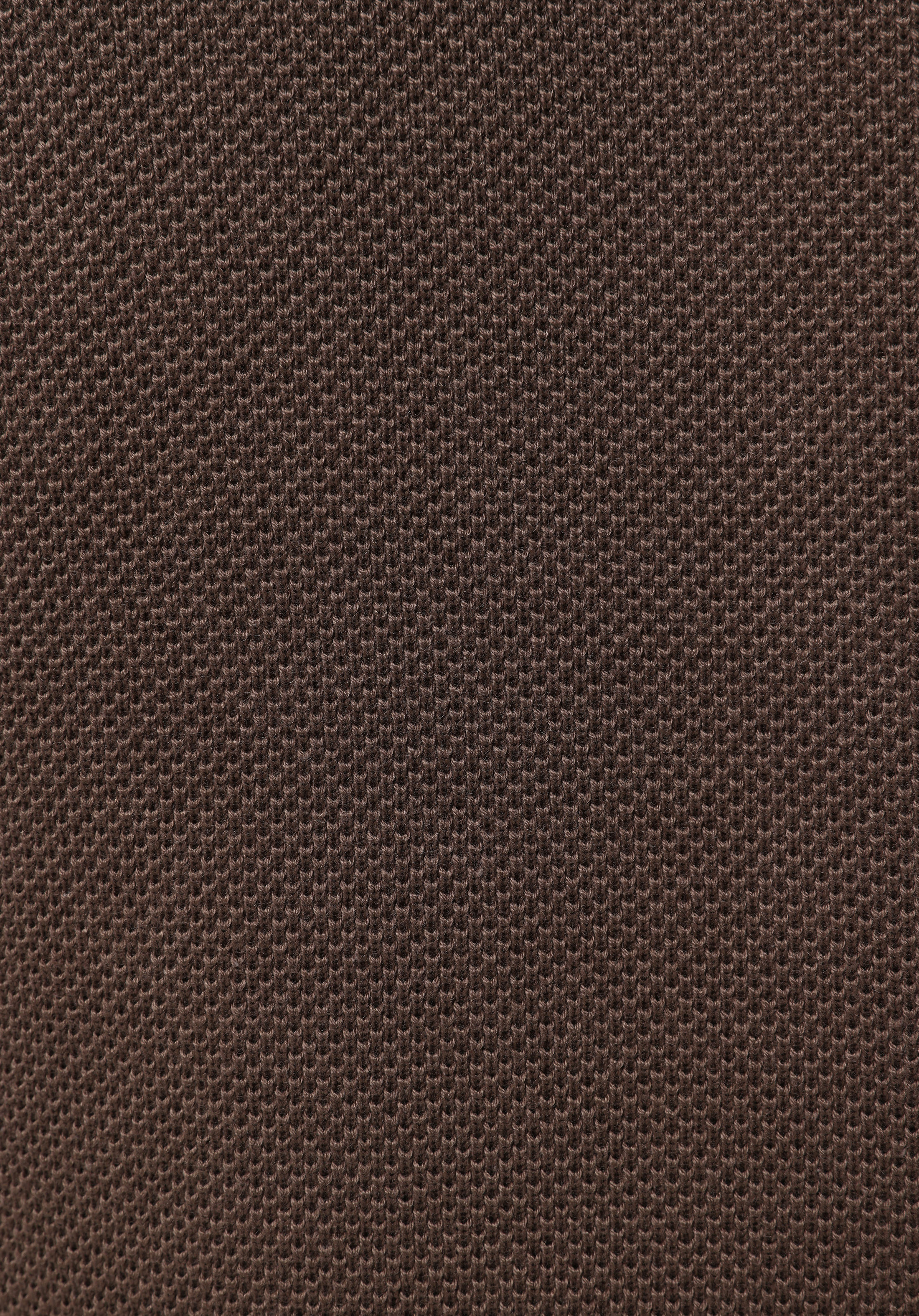 Regular Fit Polo Yaka Jakarlı Erkek Kahverengi Kazak