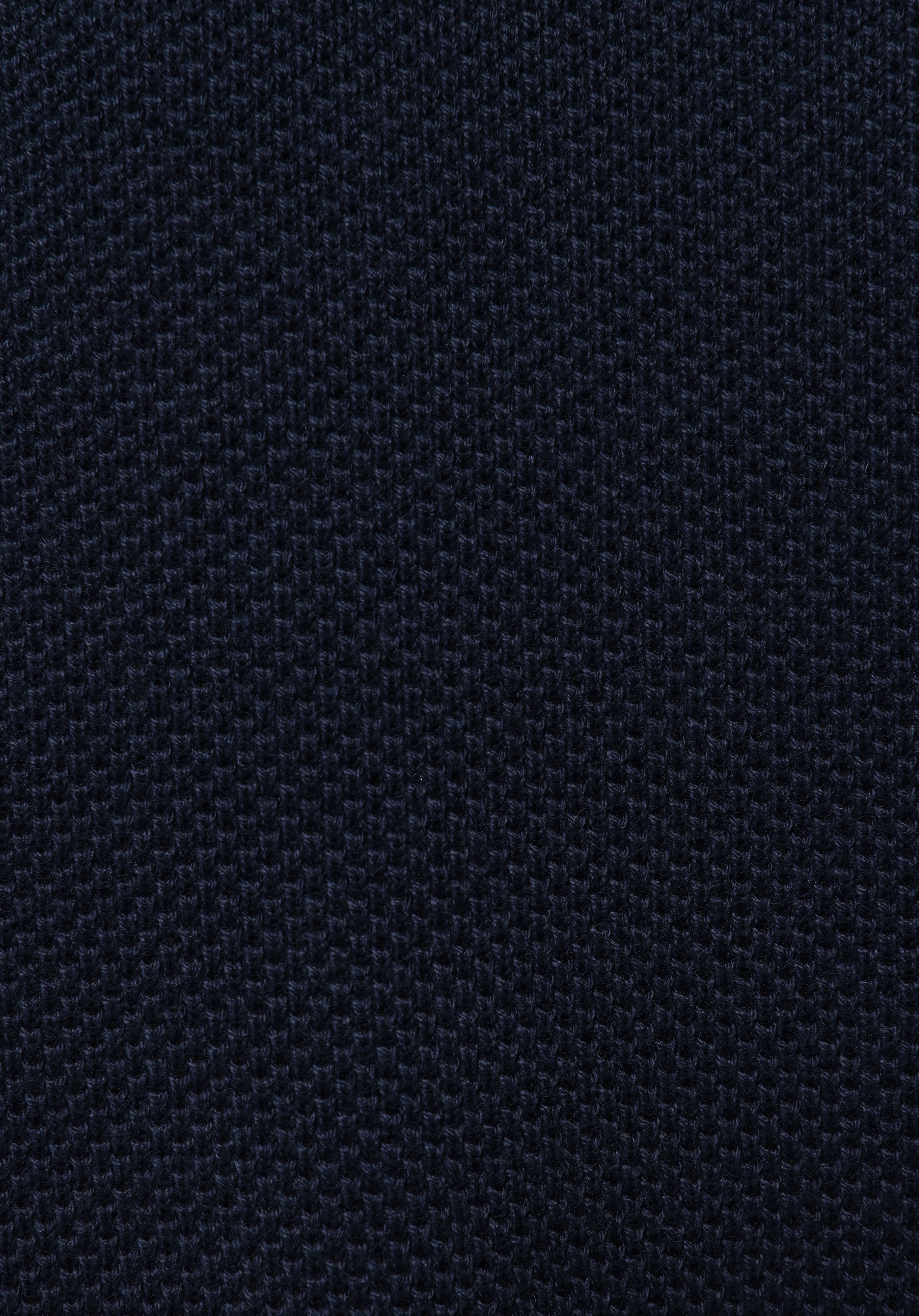 Regular Fit Polo Yaka Jakarlı Erkek Lacivert Kazak