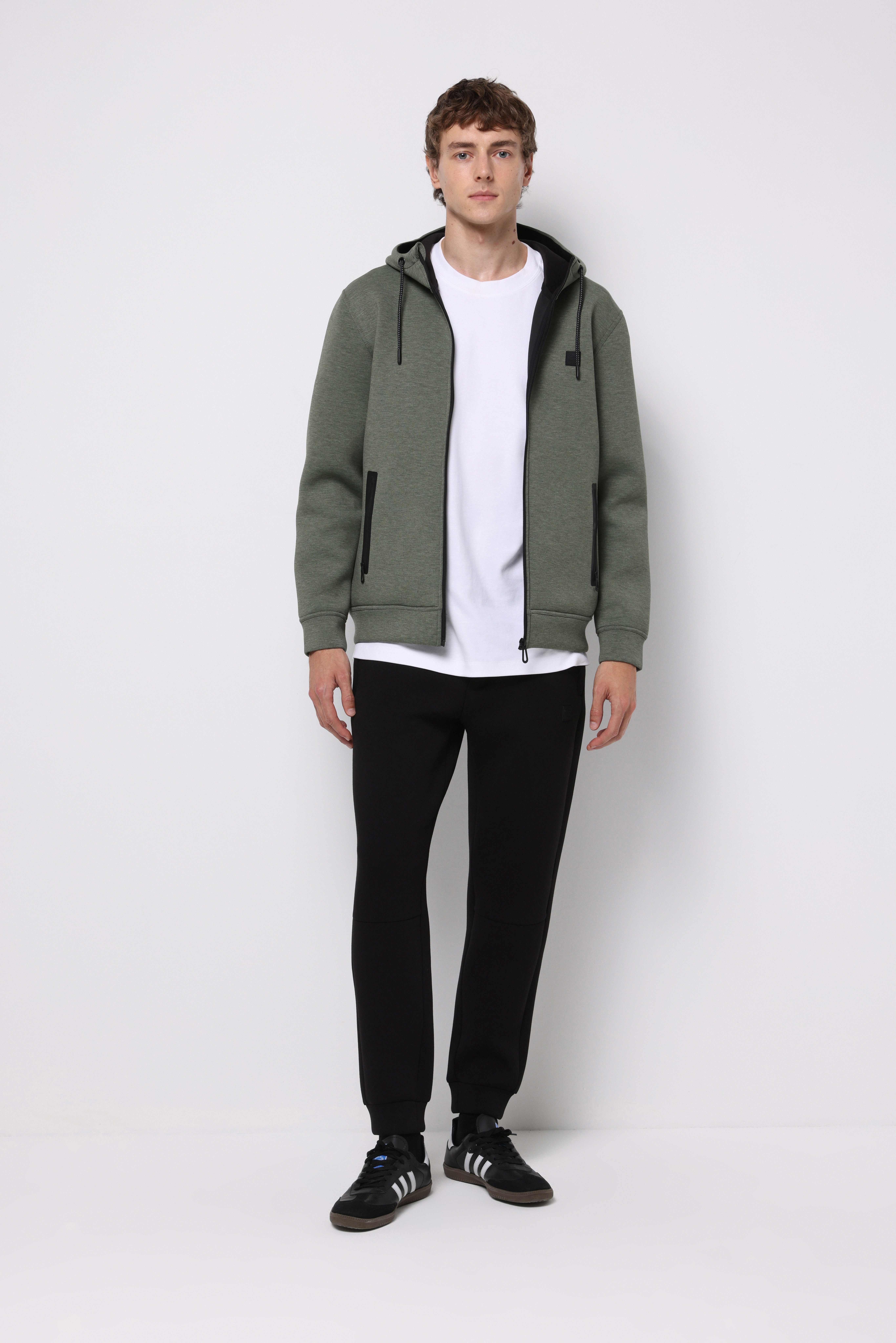 Regular Fit Orta Bel Düz Erkek Siyah Eşofman Altı