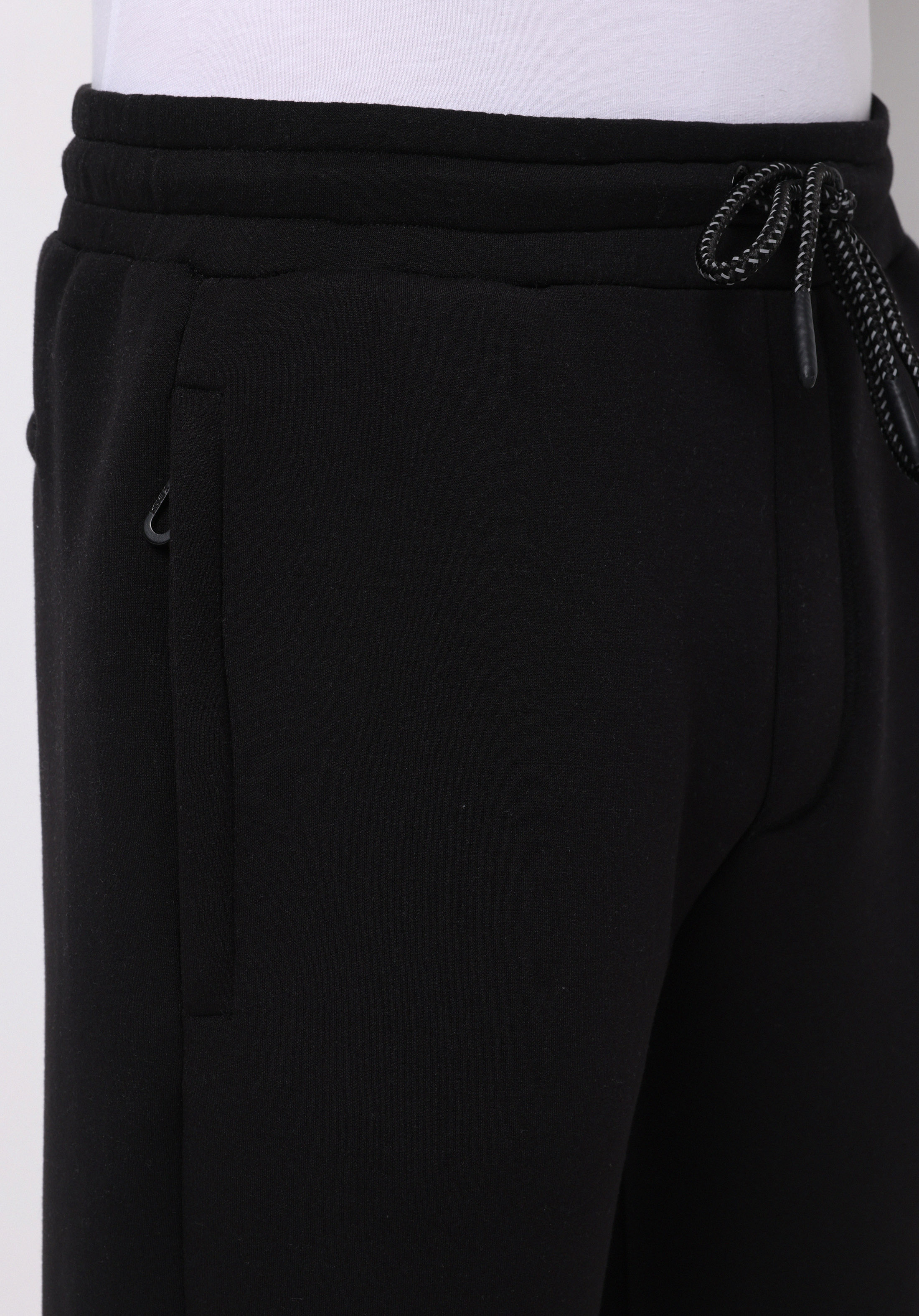 Regular Fit Orta Bel Düz Erkek Siyah Eşofman Altı