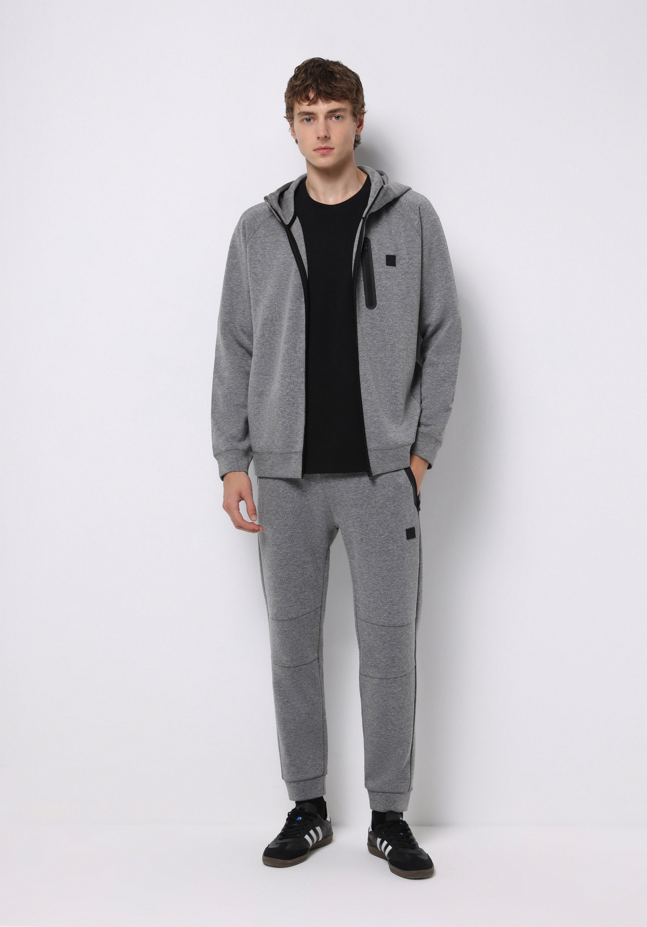 Regular Fit Orta Bel Düz Erkek Antrasit Eşofman Altı