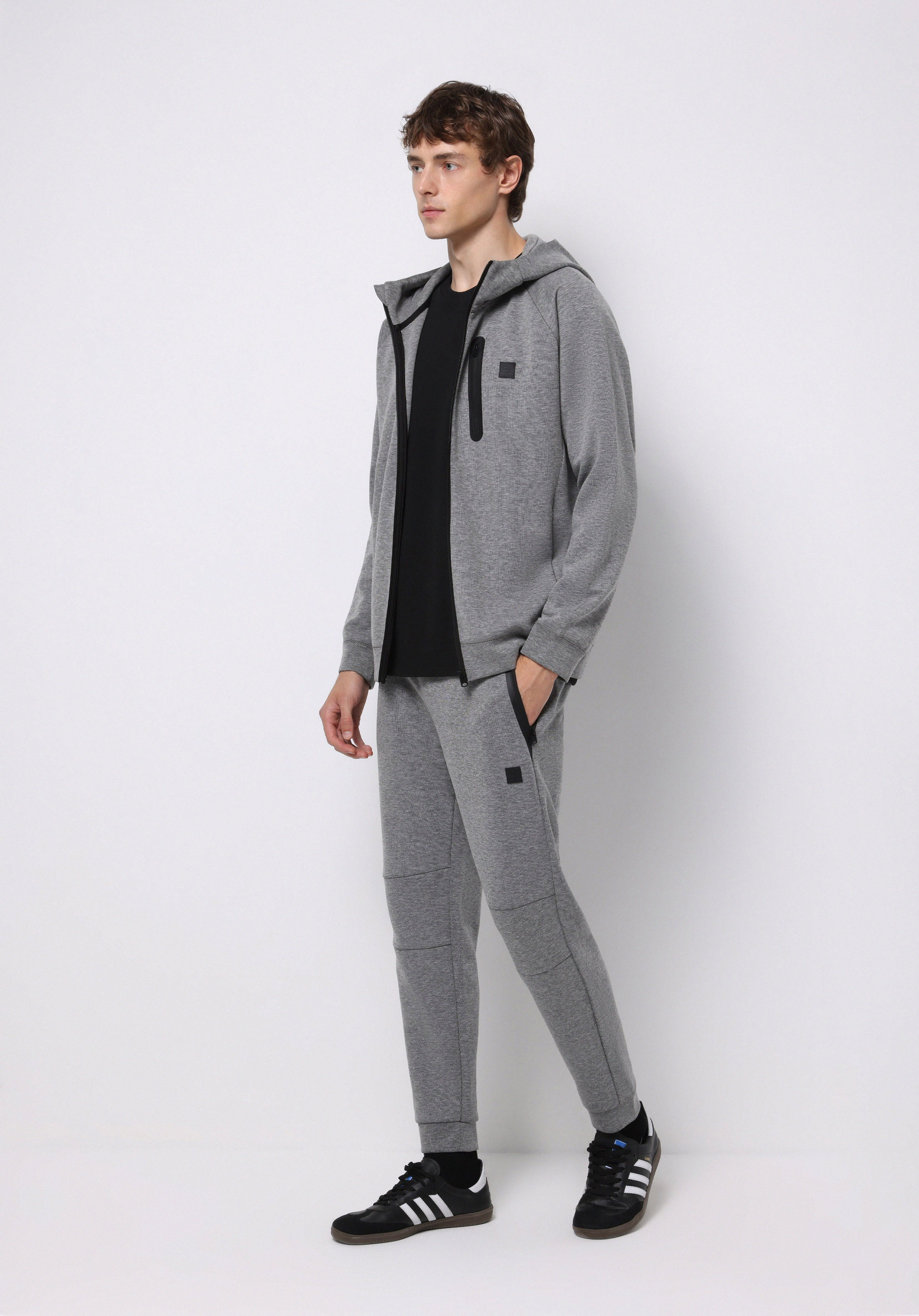 Regular Fit Orta Bel Düz Erkek Antrasit Eşofman Altı