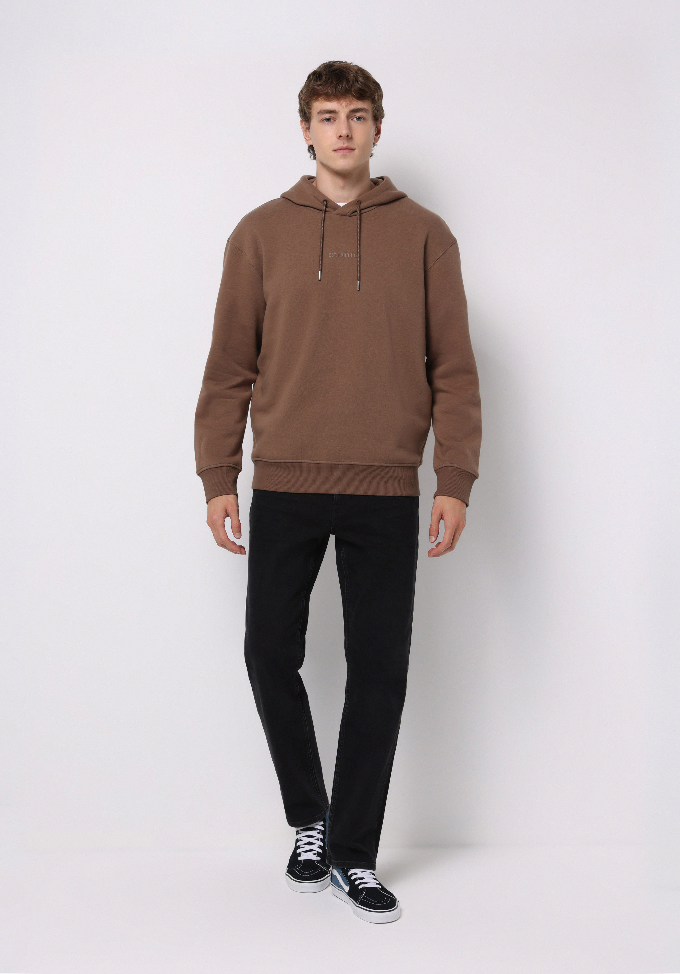 Comfort Fit   Erkek Kahverengi Sweatshirt