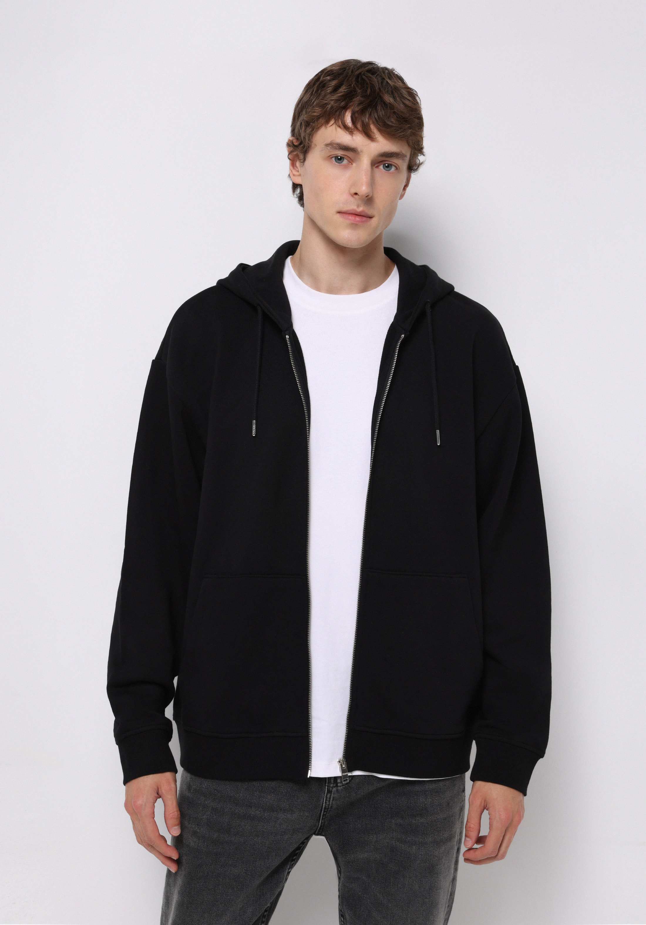 Oversize Fit   Erkek Siyah Sweatshirt