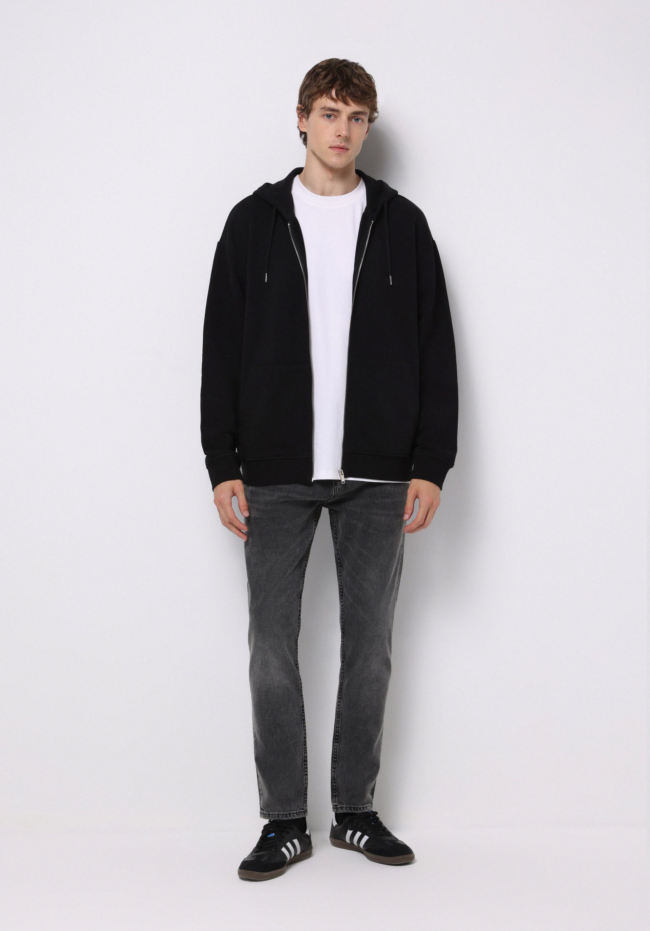 Oversize Fit   Erkek Siyah Sweatshirt