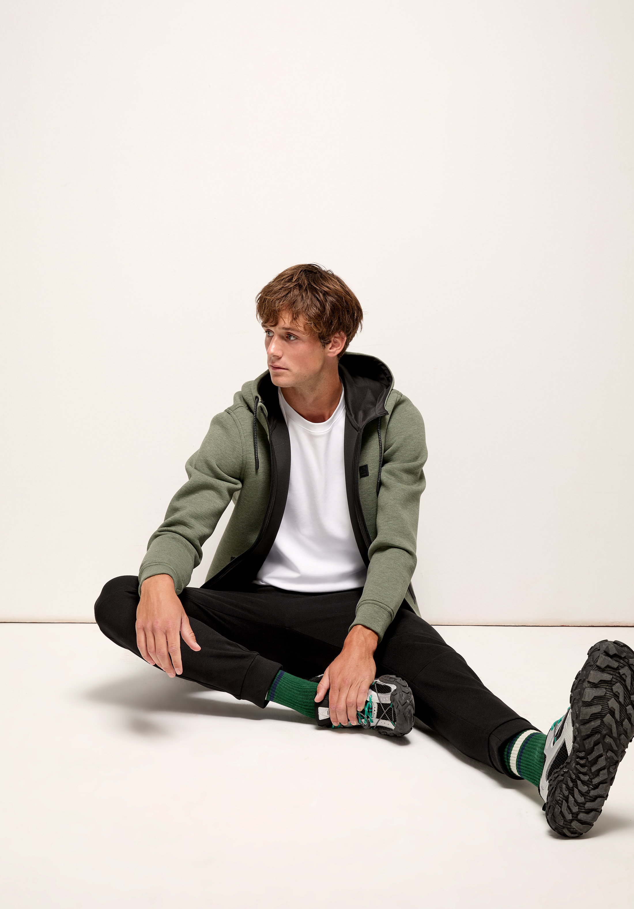 Regular Fit   Erkek Yeşil Sweatshirt