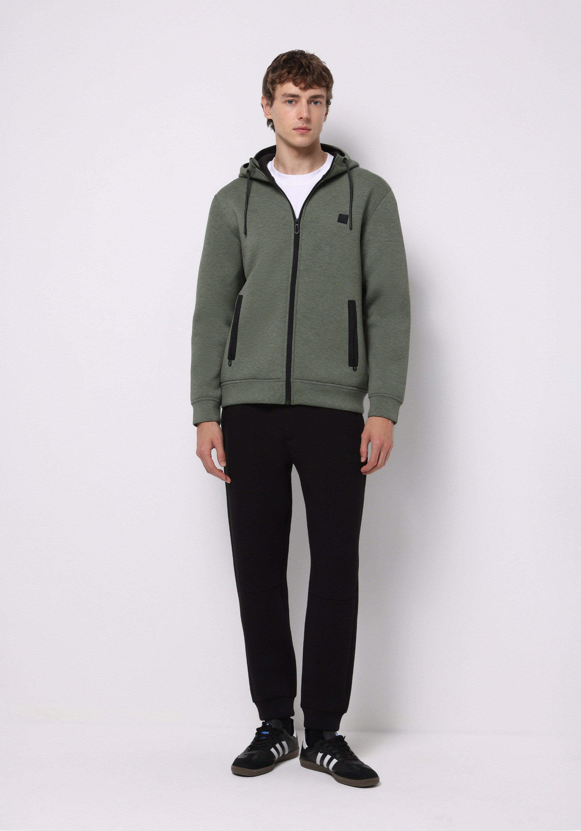 Regular Fit   Erkek Yeşil Sweatshirt