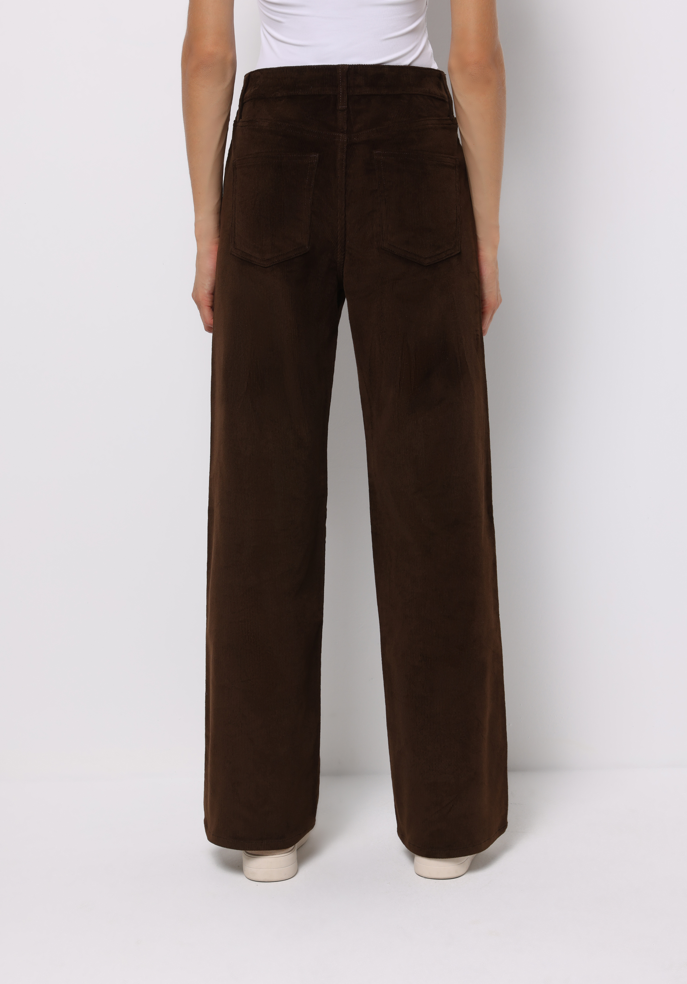 Berry Fit Yüksel Bel Geniş Paça Kadın Kahverengi  Pantolon