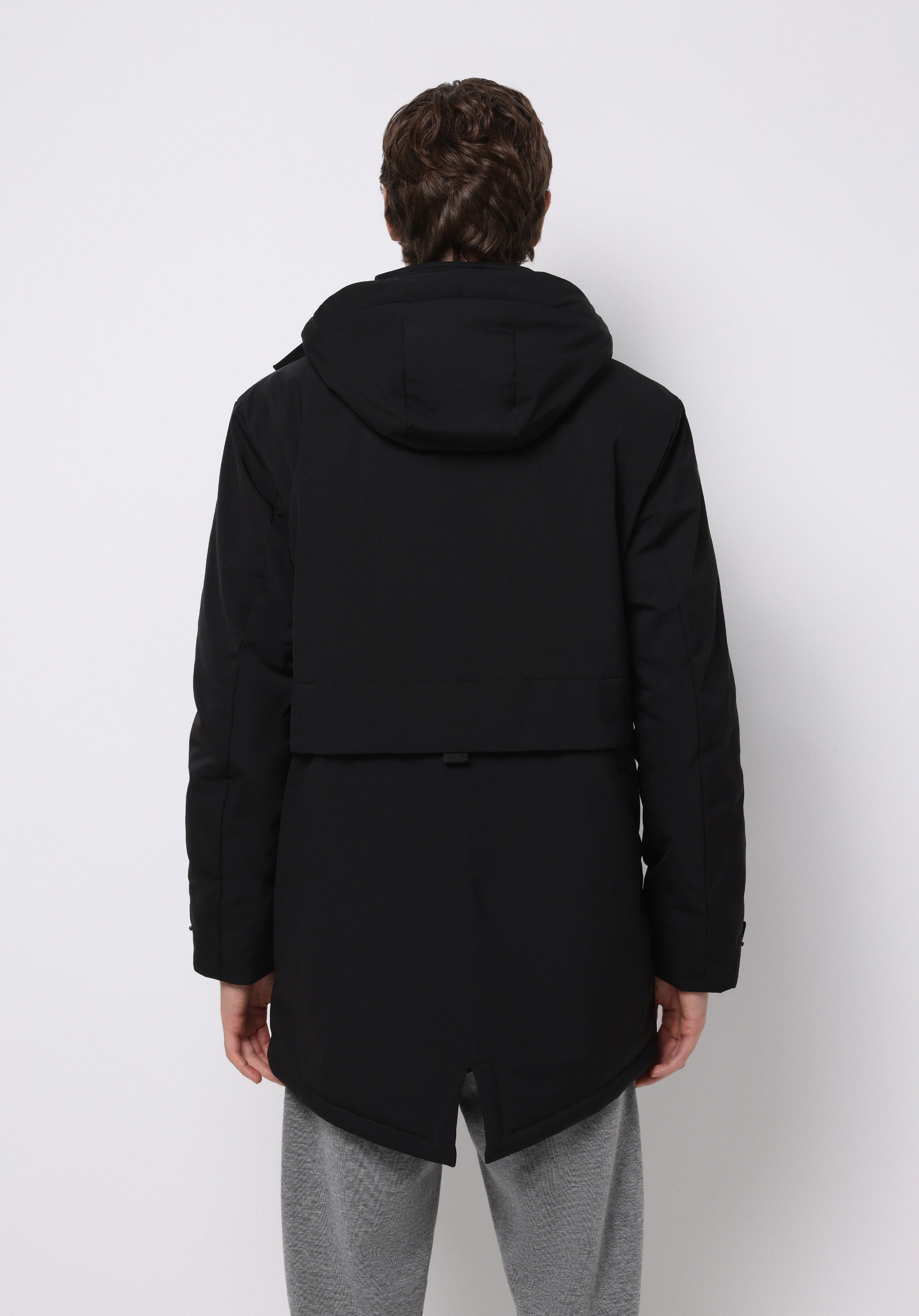 Regular Fit     Erkek Siyah Kaban