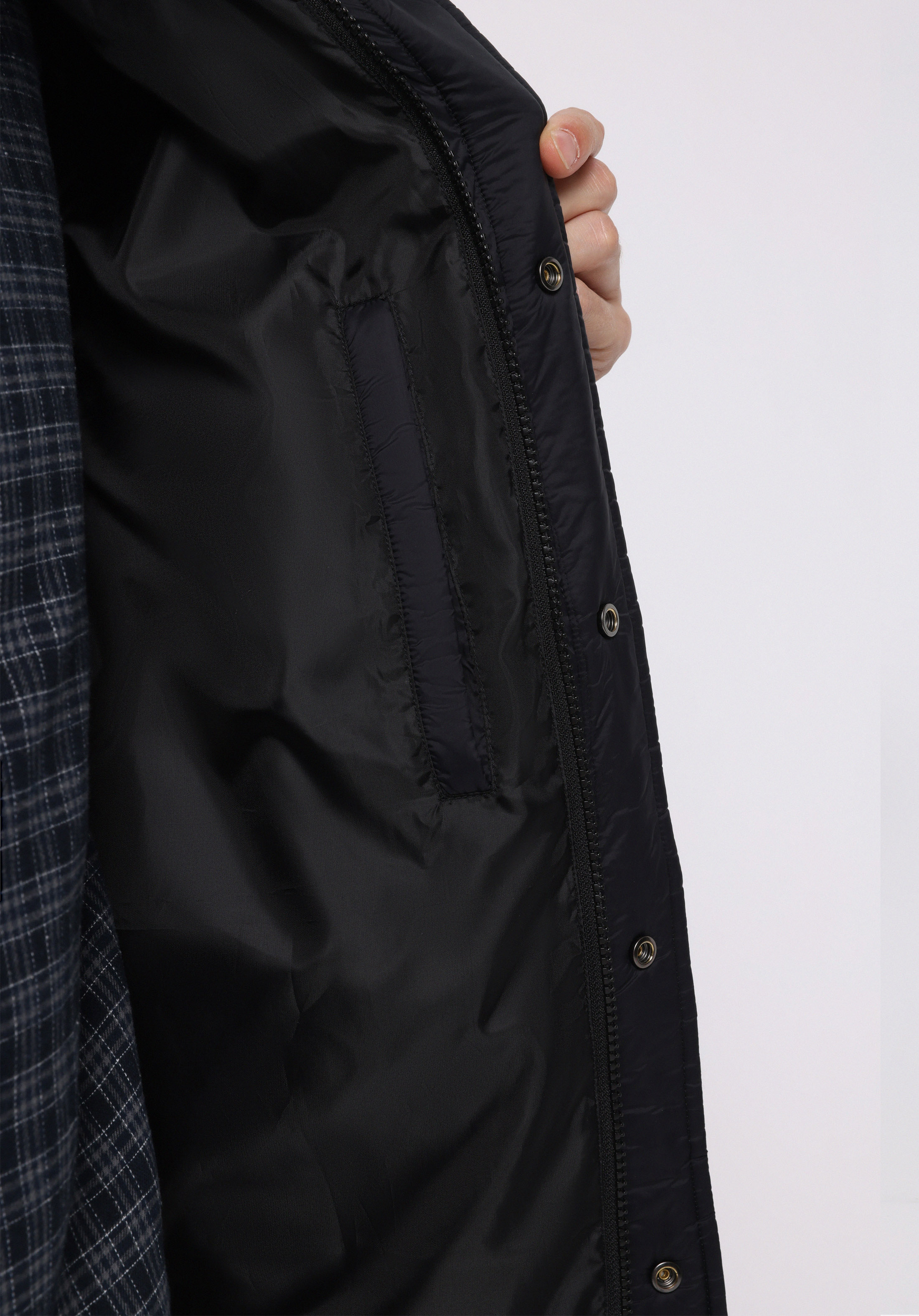 Slim Fit     Erkek Siyah Mont