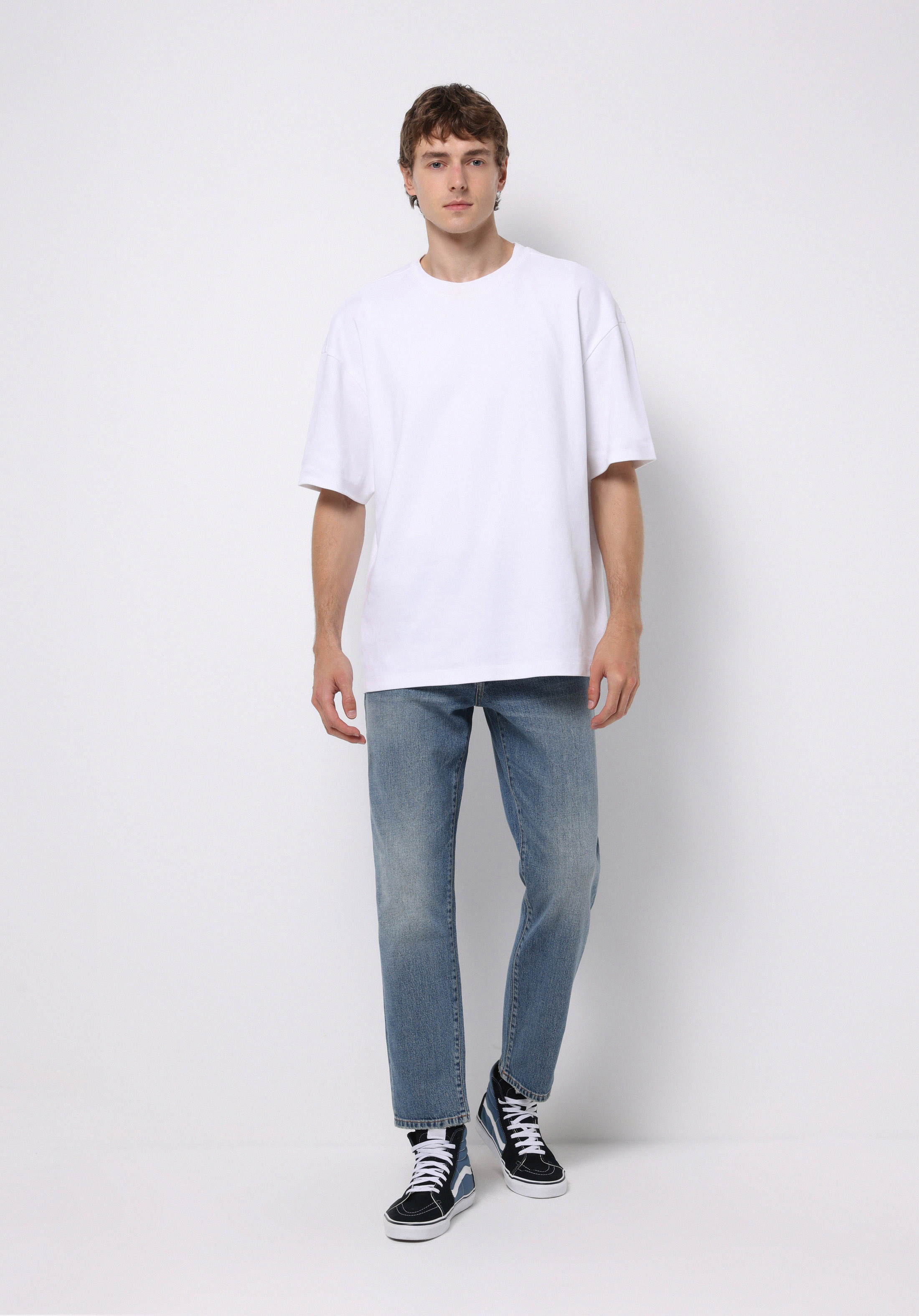 Loose Tapered Fit   Erkek İndigo Jean Pantolon