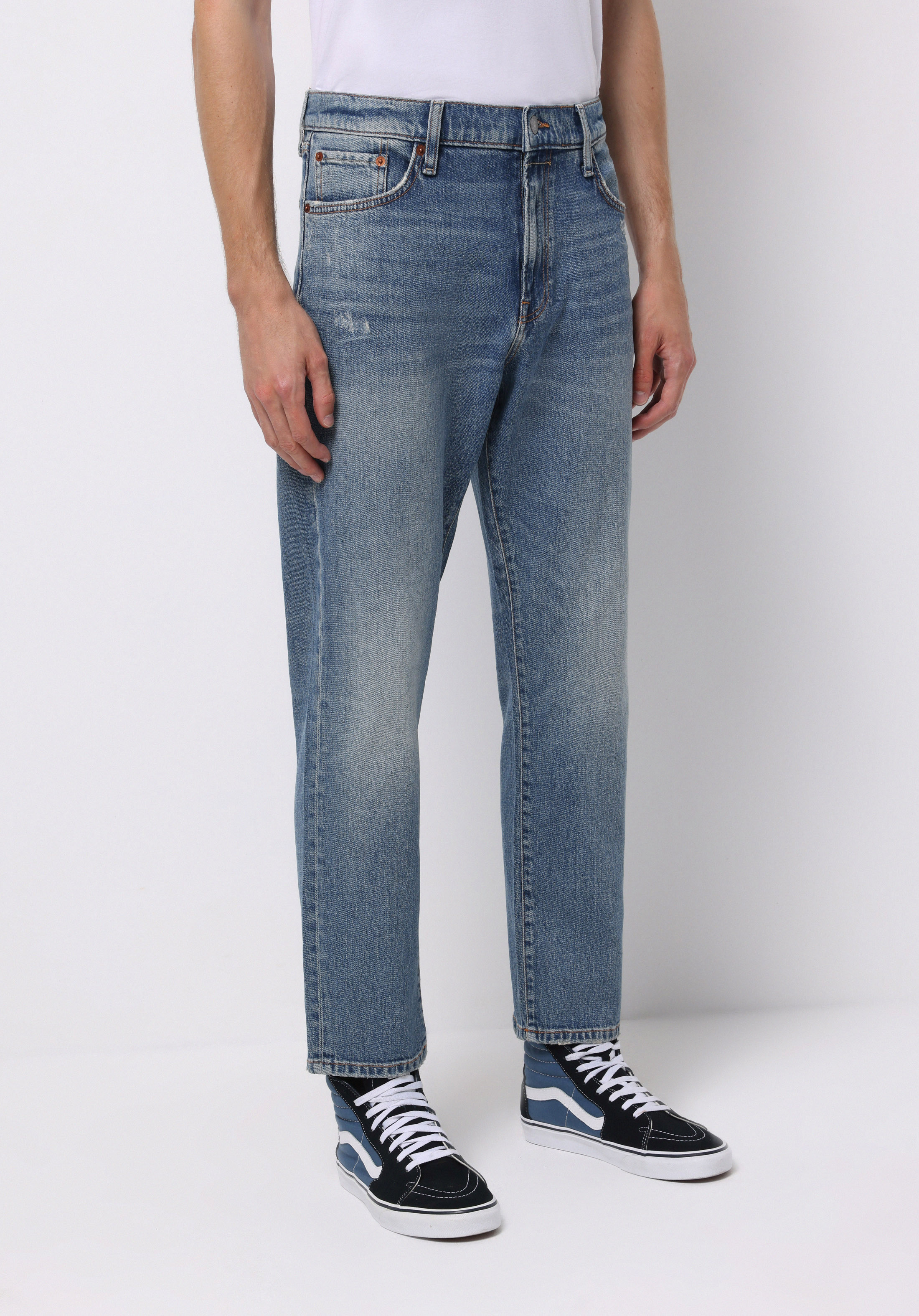 Loose Tapered Fit   Erkek İndigo Jean Pantolon