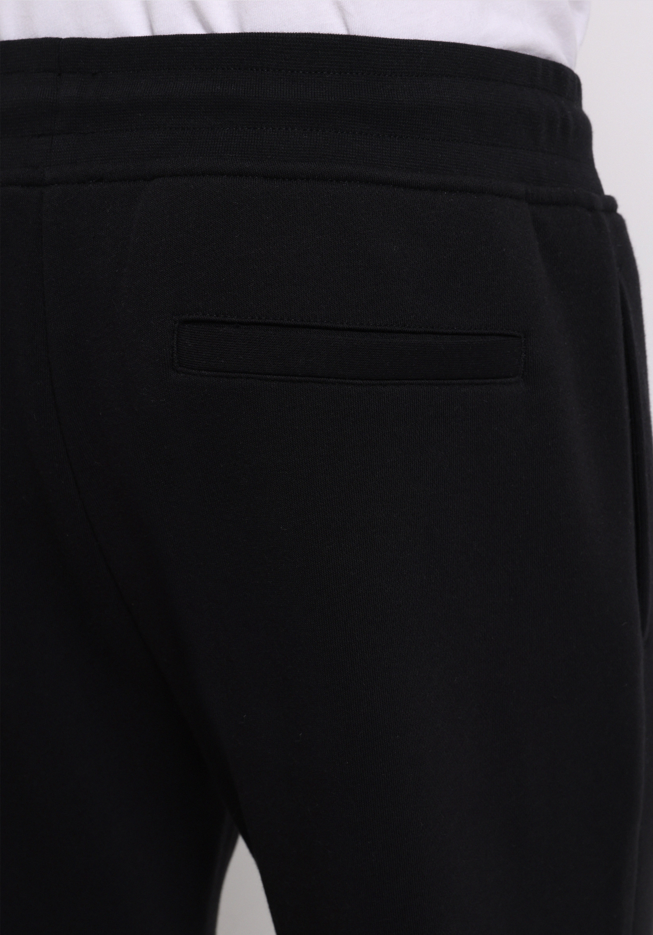 Slim Fit Orta Bel Düz Erkek Siyah Eşofman Altı