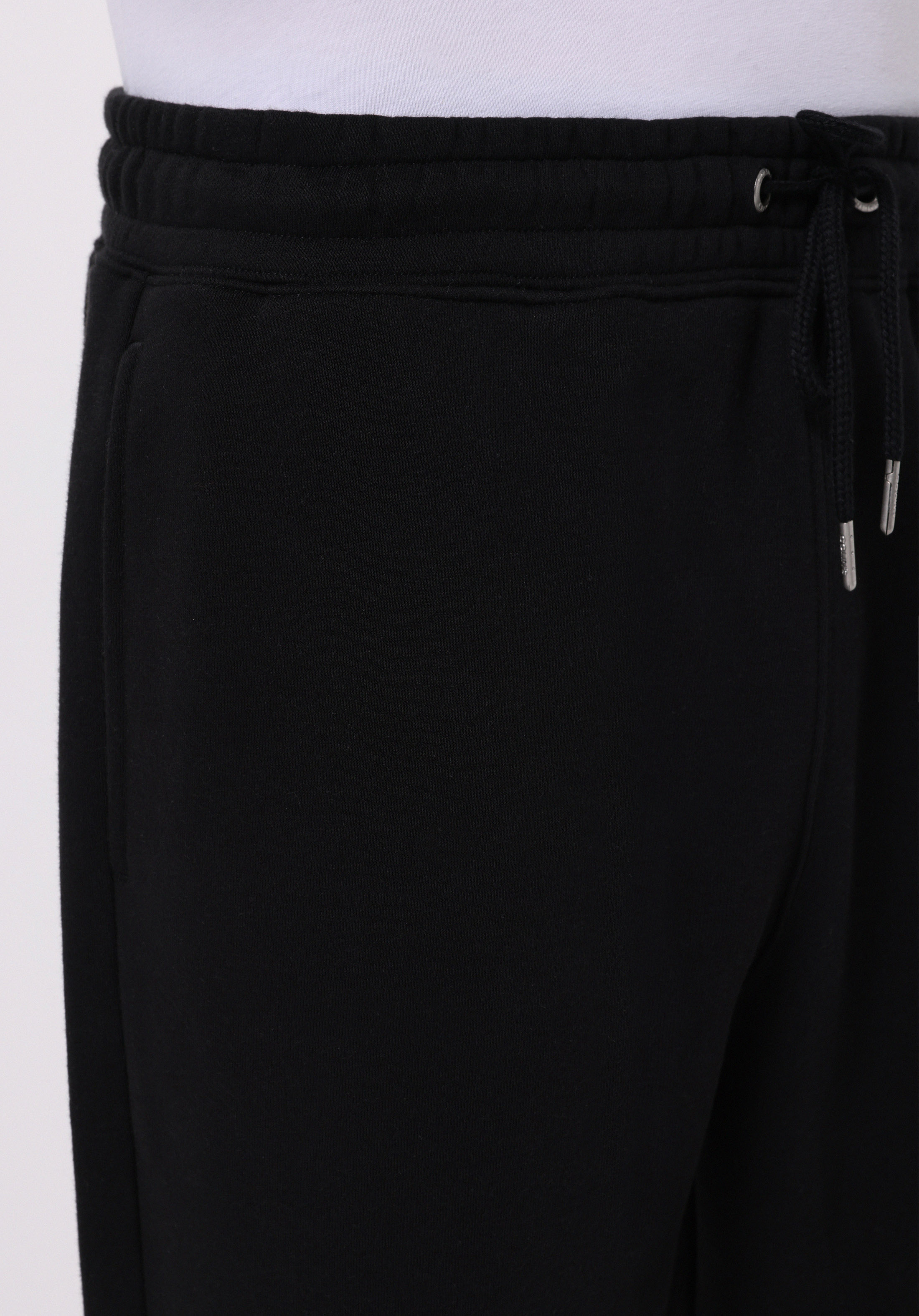 Loose Fit Orta Bel Düz Erkek Siyah Eşofman Altı