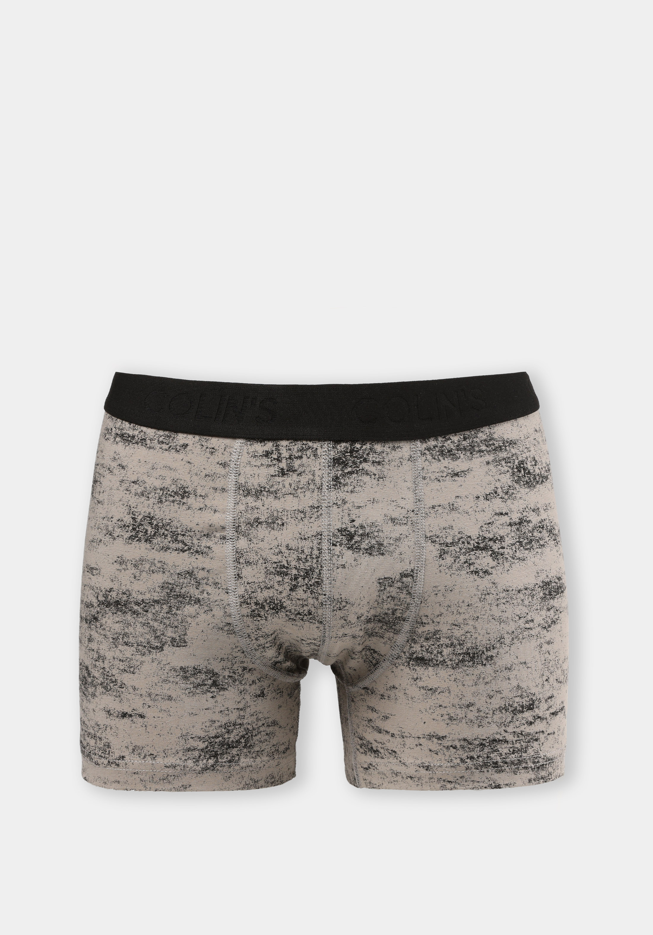 Modern Fit Baskılı Erkek Gri Boxer
