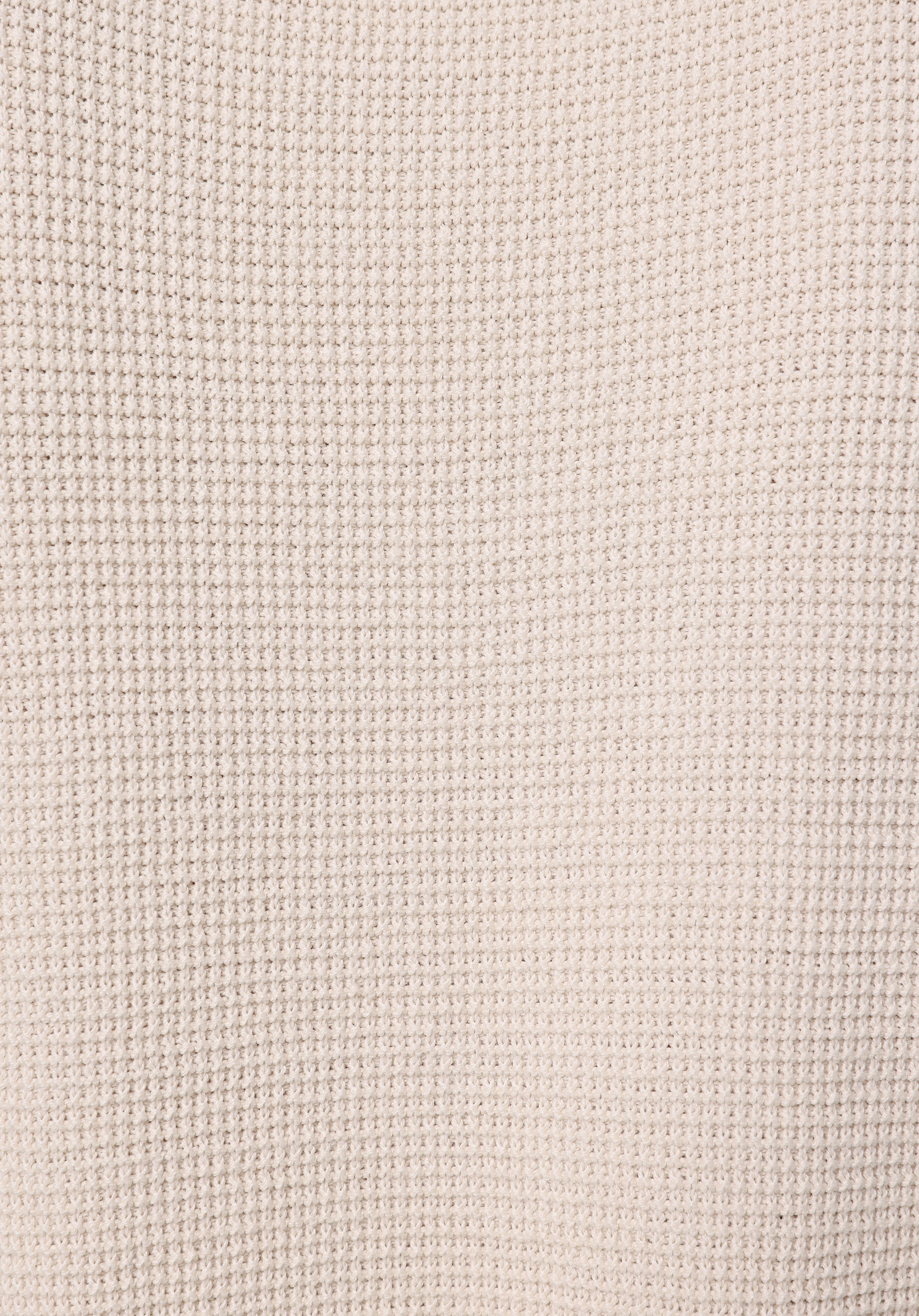 Regular Fit Yuvarlak Yaka Jakarlı Erkek Ekru Kazak