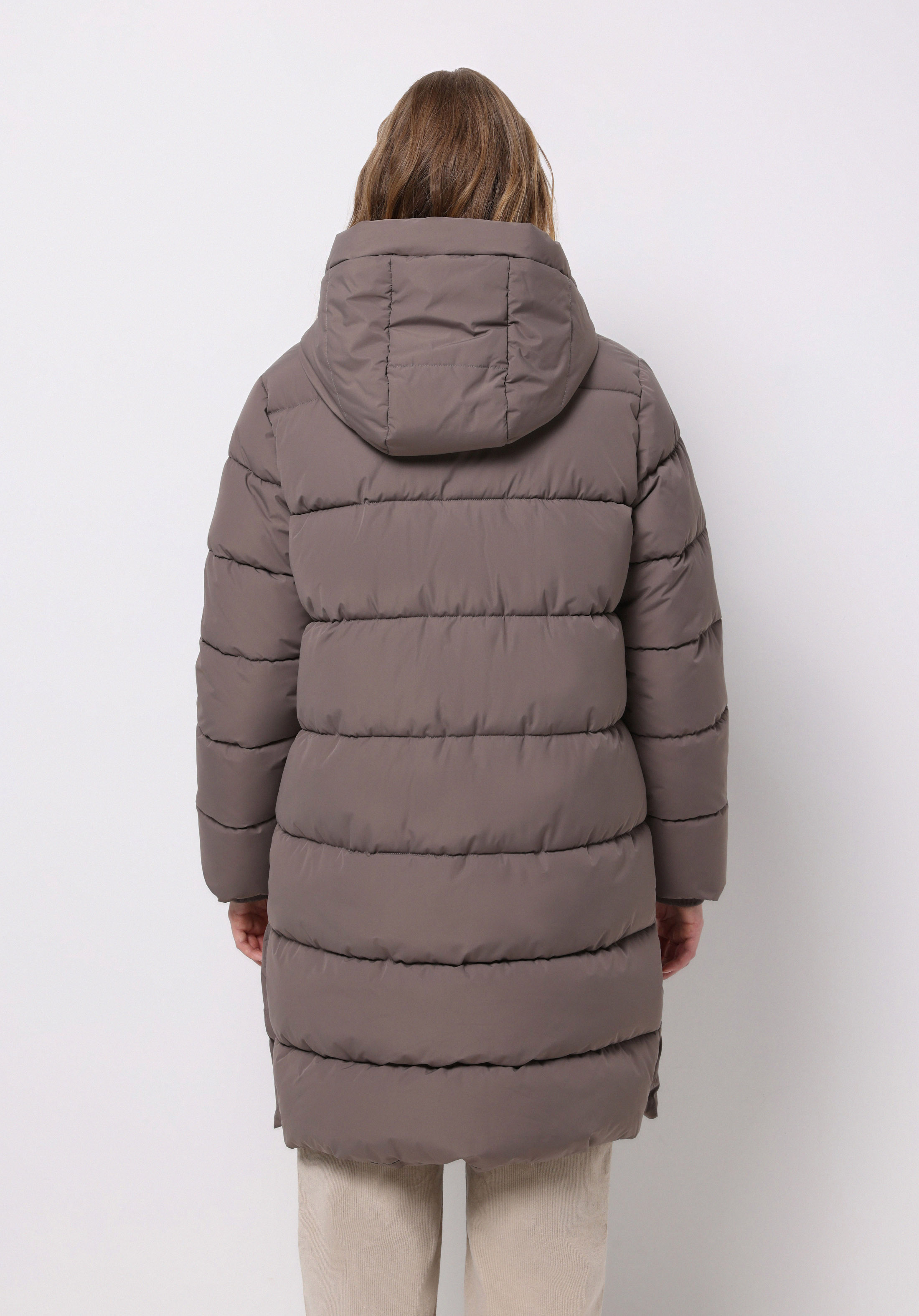 Regular Fit Kapüşonlu Fermuarlı Astarlı Suya Dayanıklı Kadın  Kaban