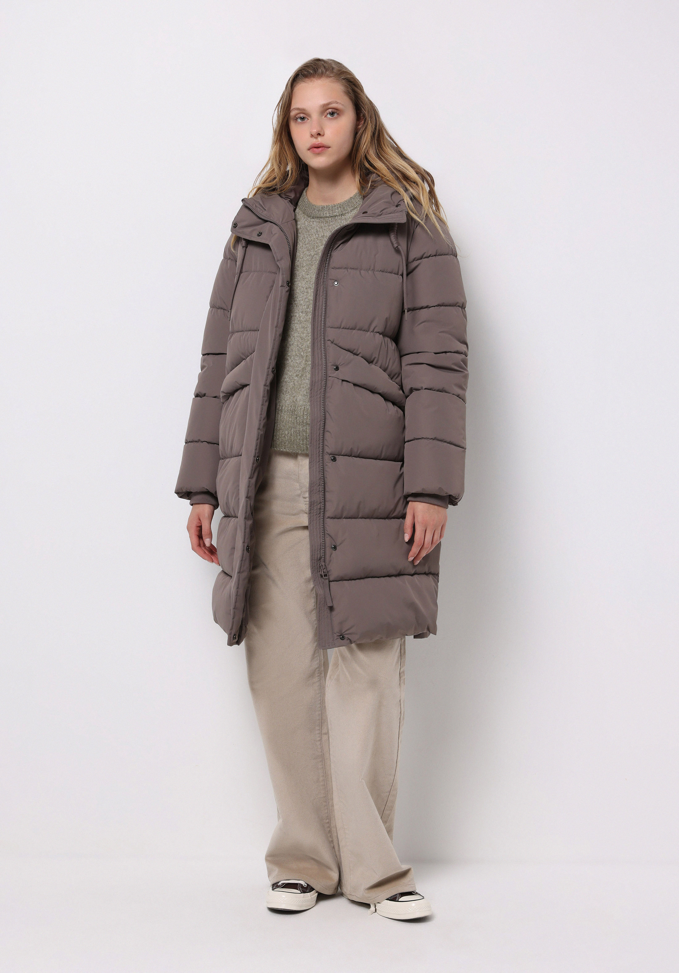 Regular Fit Kapüşonlu Fermuarlı Astarlı Suya Dayanıklı Kadın  Kaban