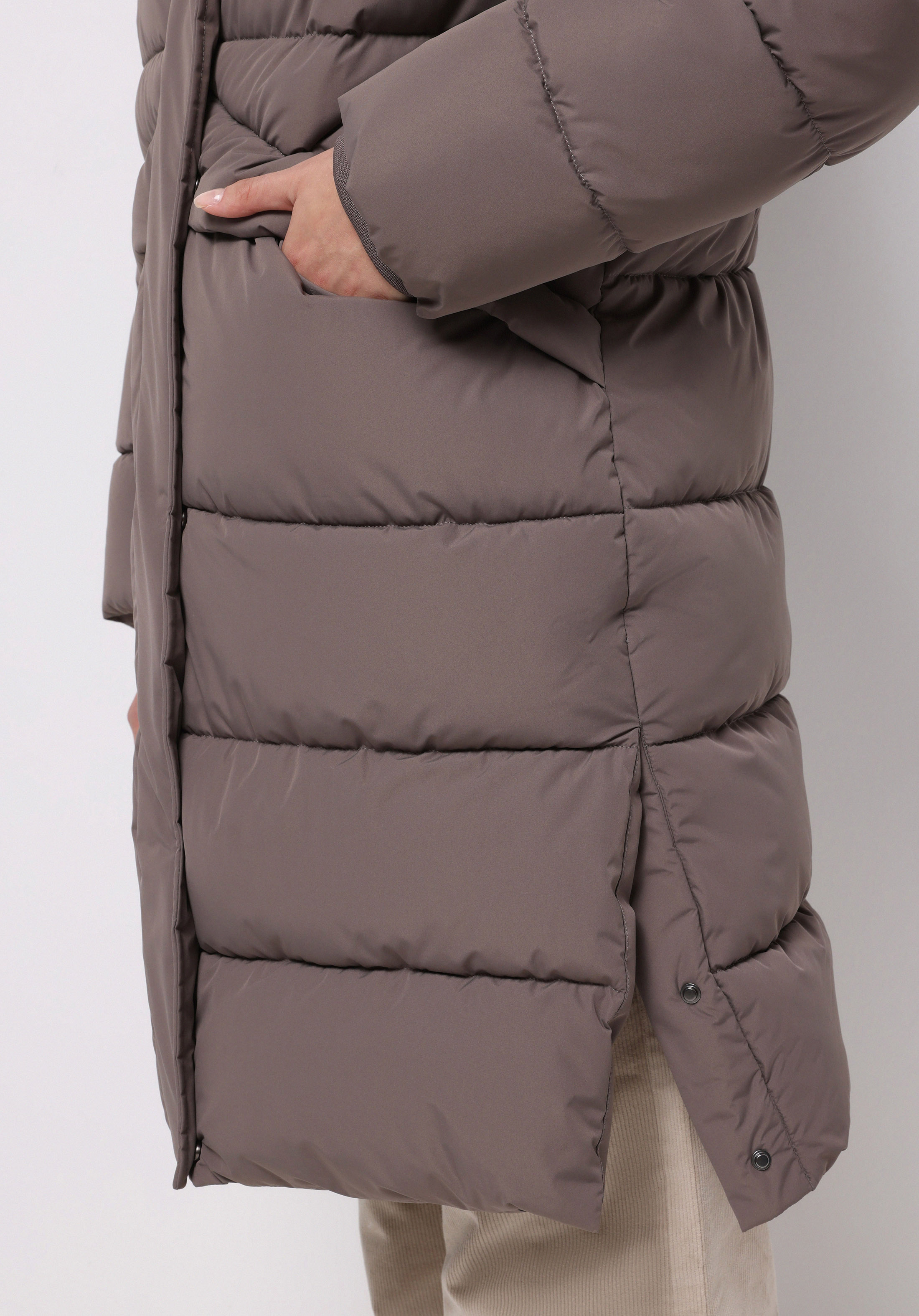 Regular Fit Kapüşonlu Fermuarlı Astarlı Suya Dayanıklı Kadın  Kaban