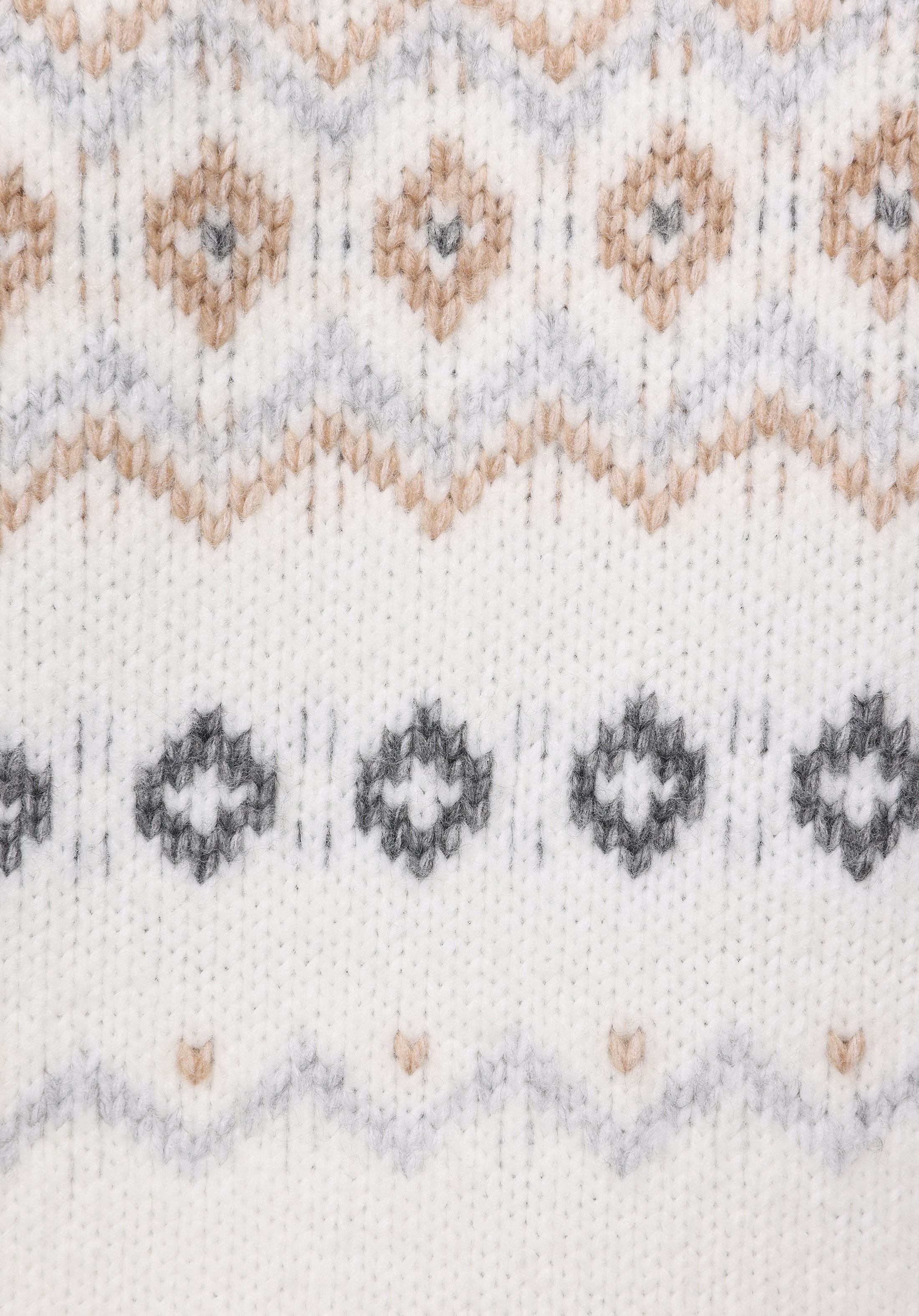 Regular Fit Yuvarlak Yaka Baskılı Kadın Çok Renkli Kazak