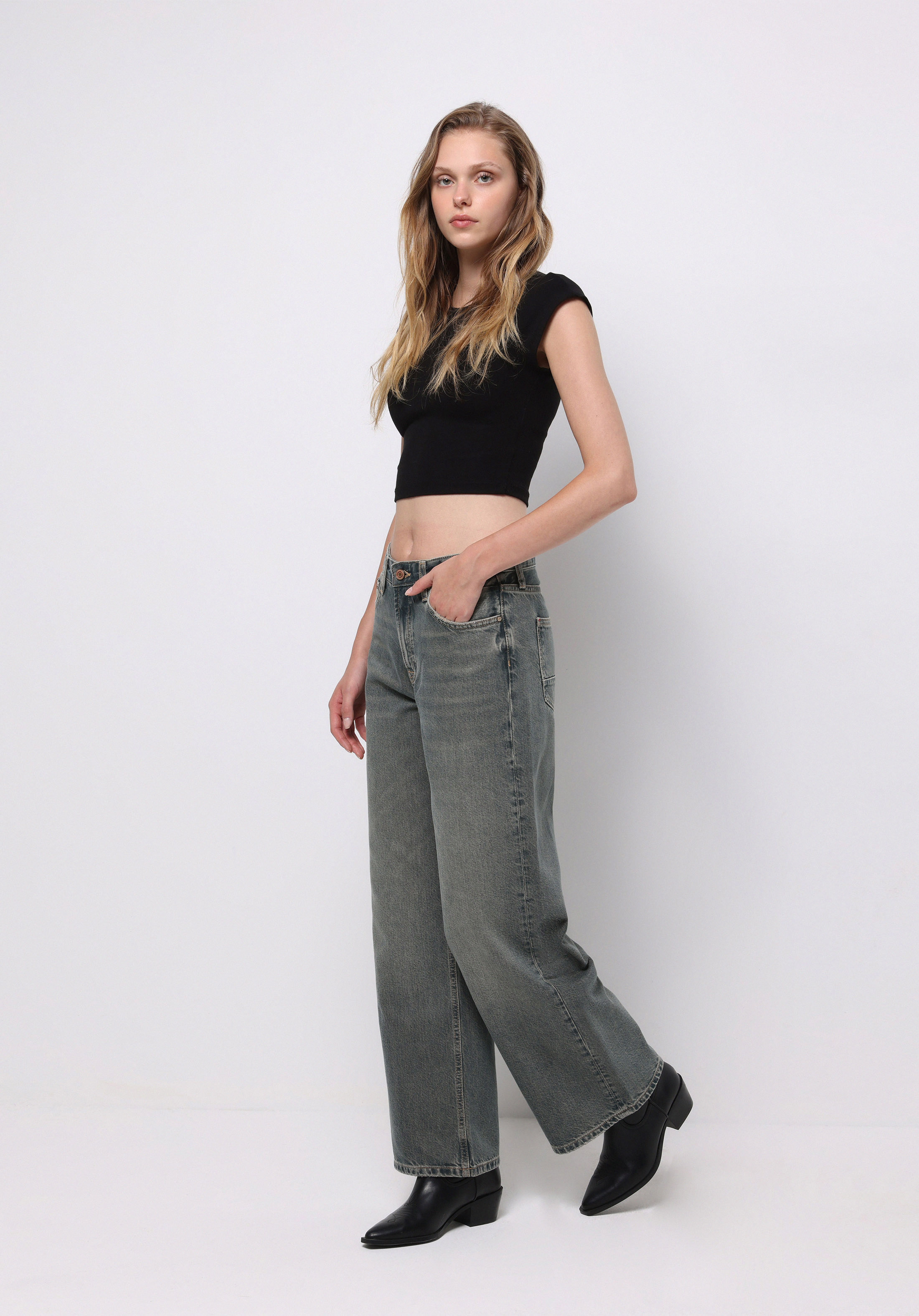 Regular Fit   Kadın İndigo Jean Pantolon