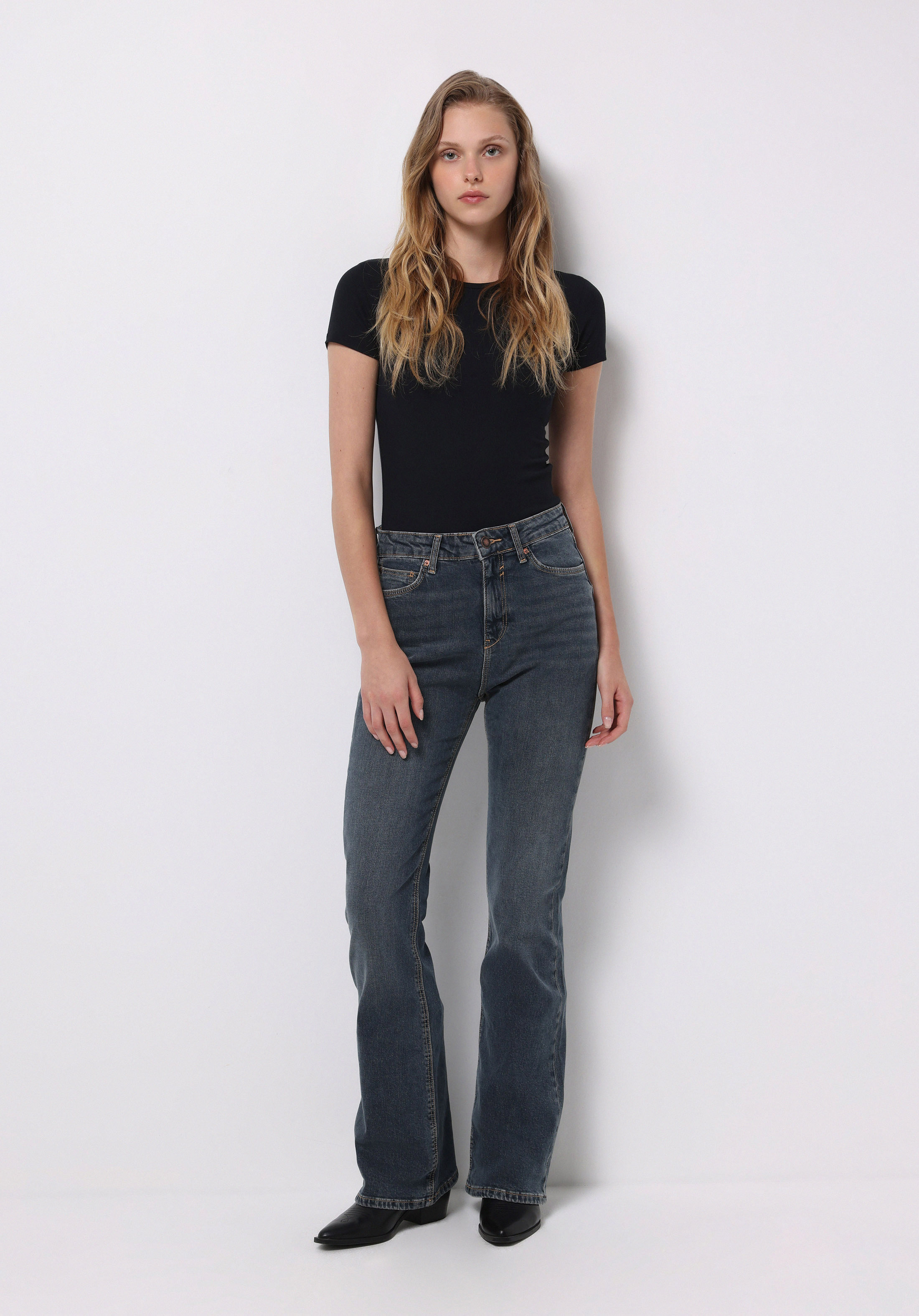 Regular Fit   Kadın İndigo Jean Pantolon