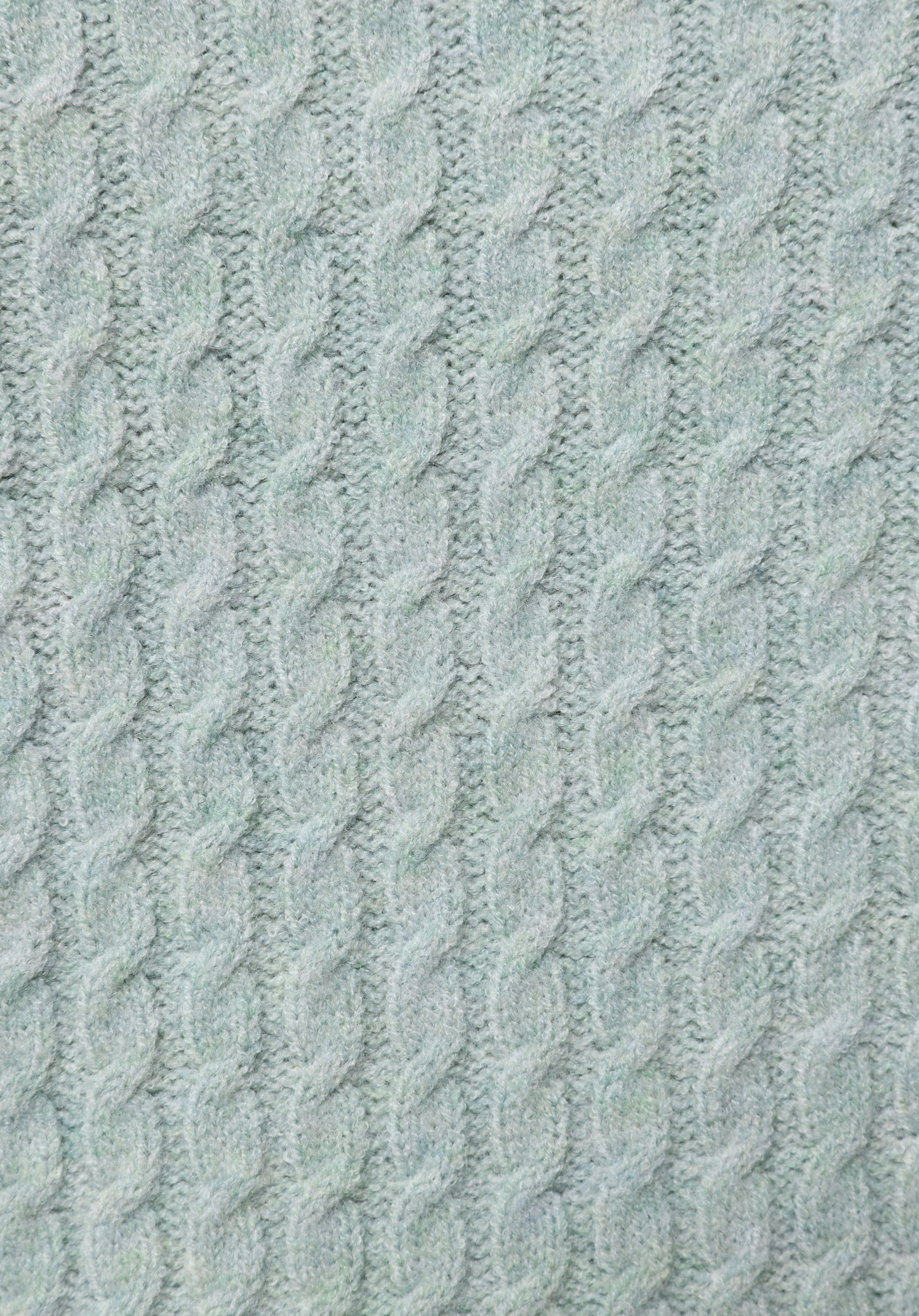 Regular Fit Yuvarlak Yaka Düz Kadın Yeşil Kazak