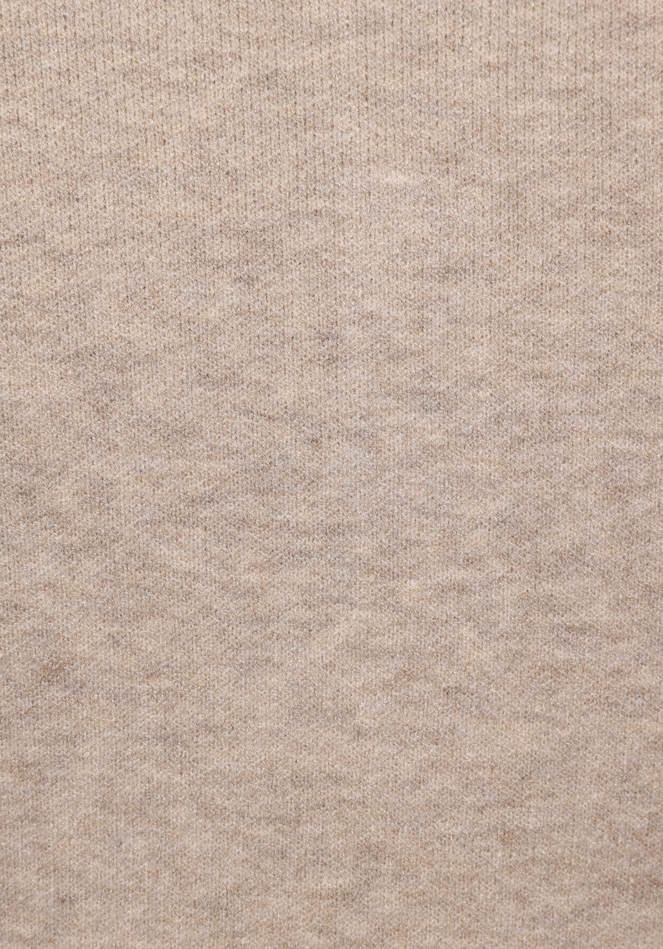 Regular Fit Polo Yaka Baskılı Kadın Bej Kazak