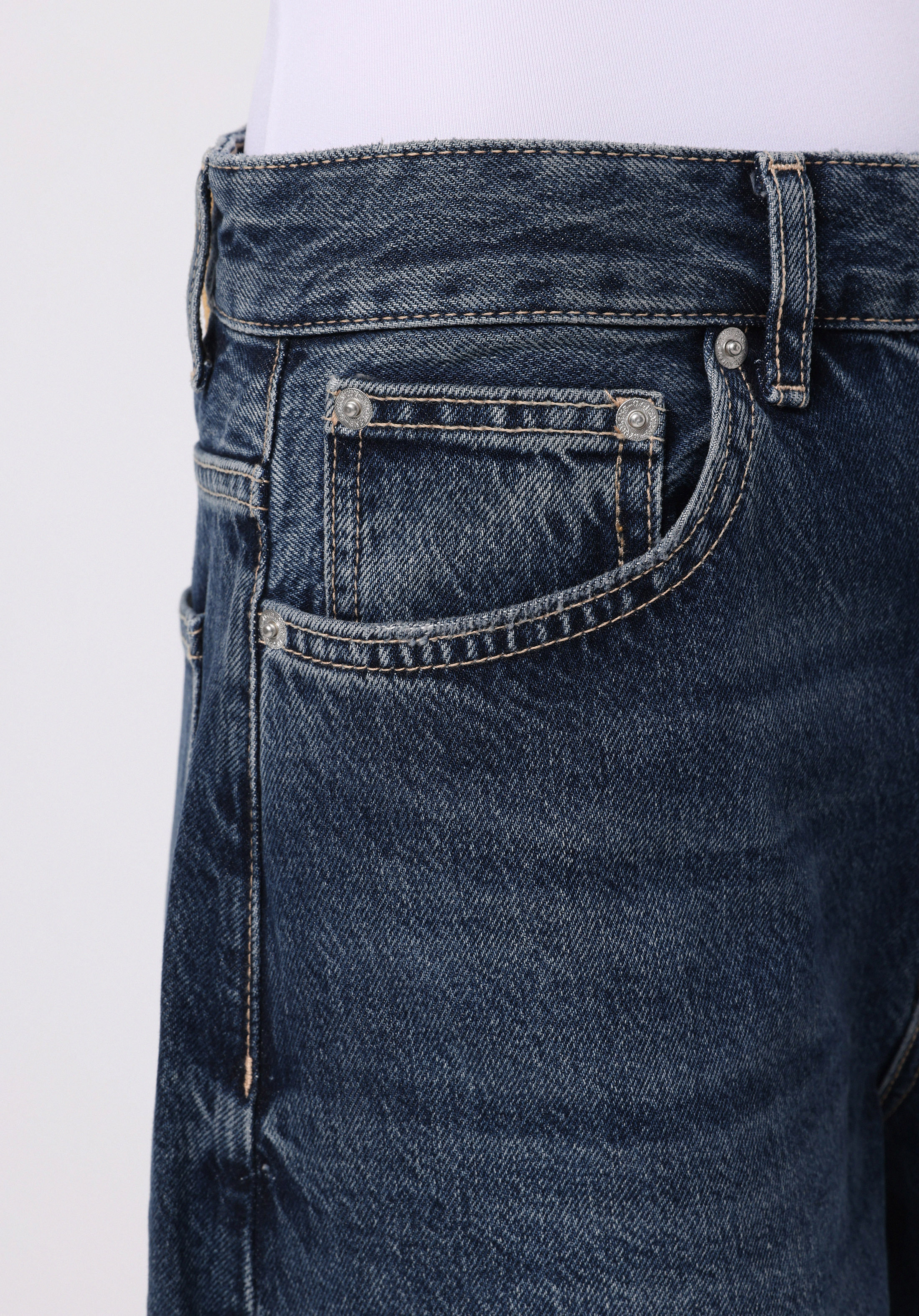 Baggy Fit   Kadın İndigo Jean Pantolon