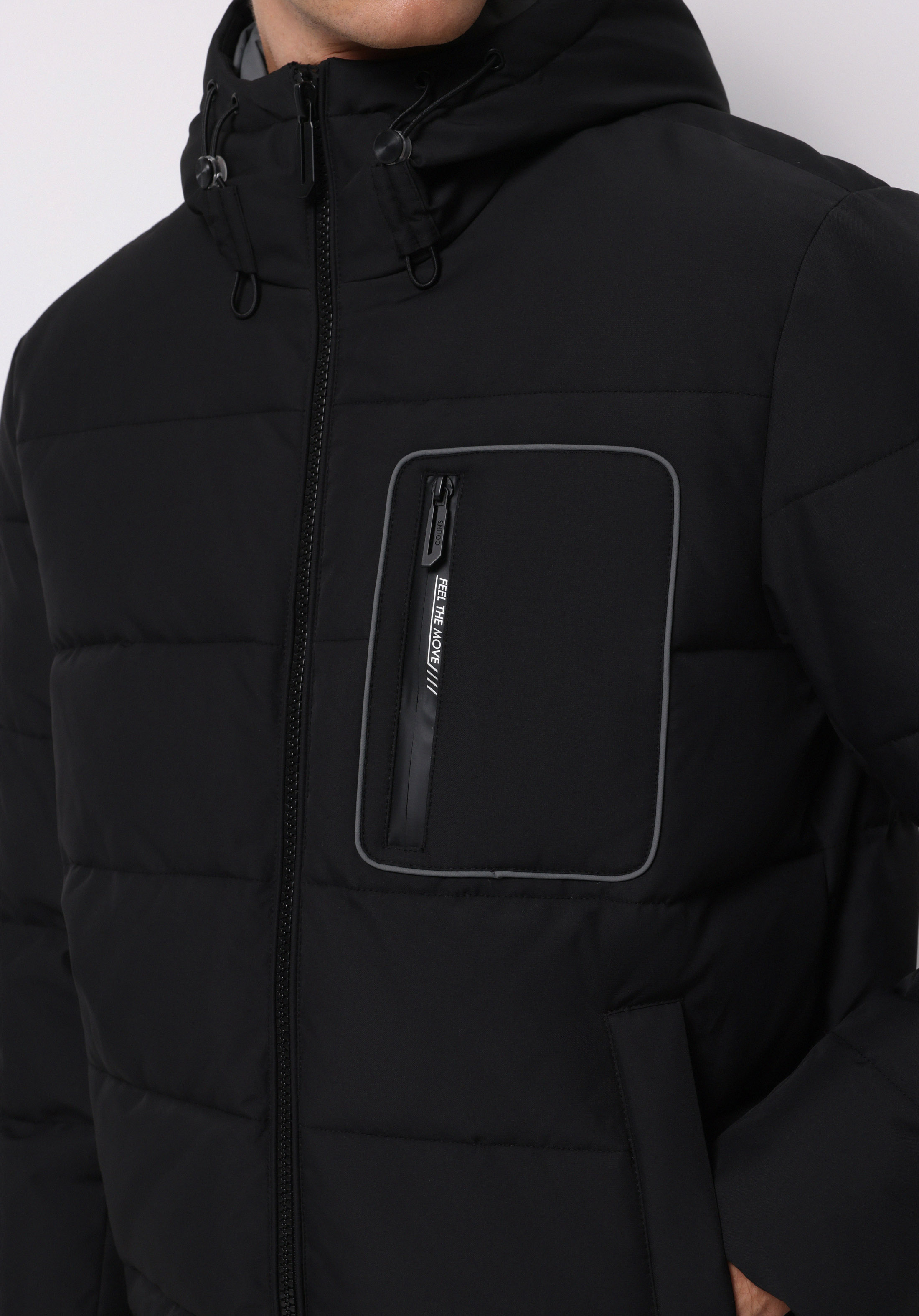 Regular Fit     Erkek Siyah Mont