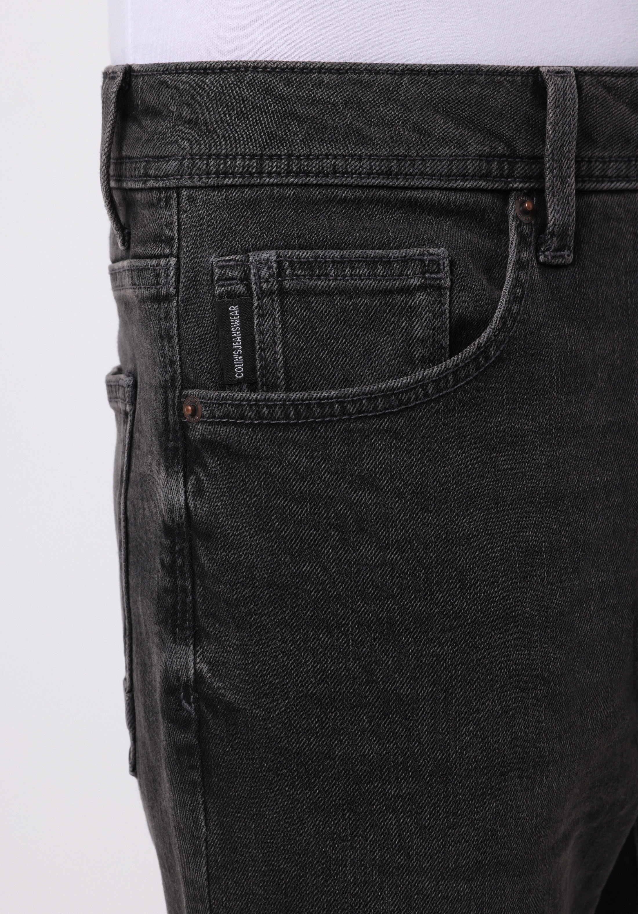 Regular Fit Orta Bel Daralan Paça Erkek Siyah Jean Pantolon