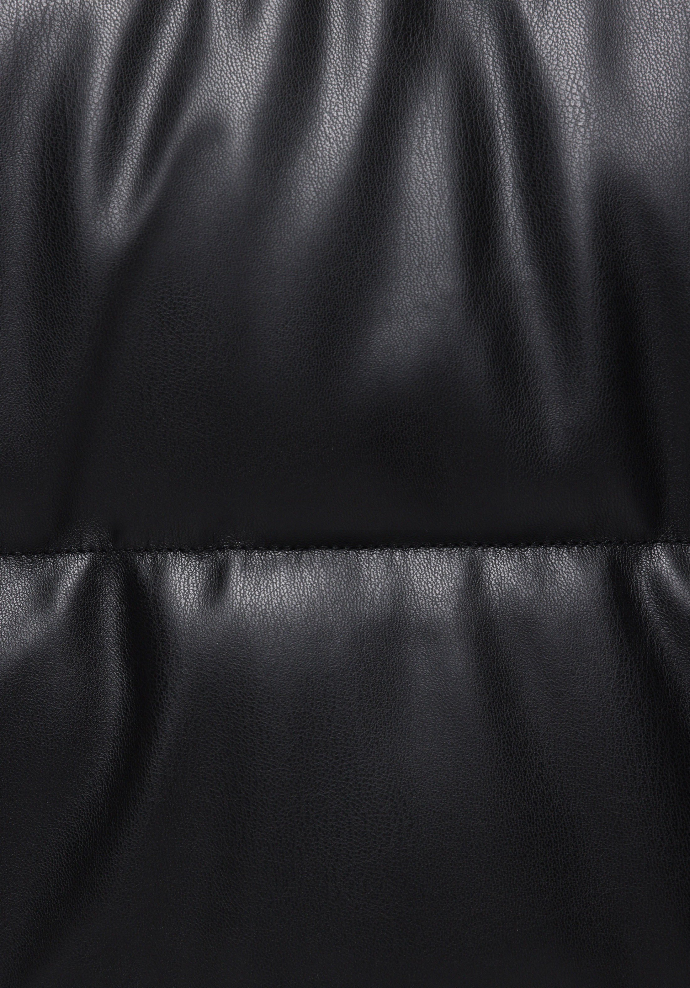 Regular Fit     Erkek Siyah Mont Pu