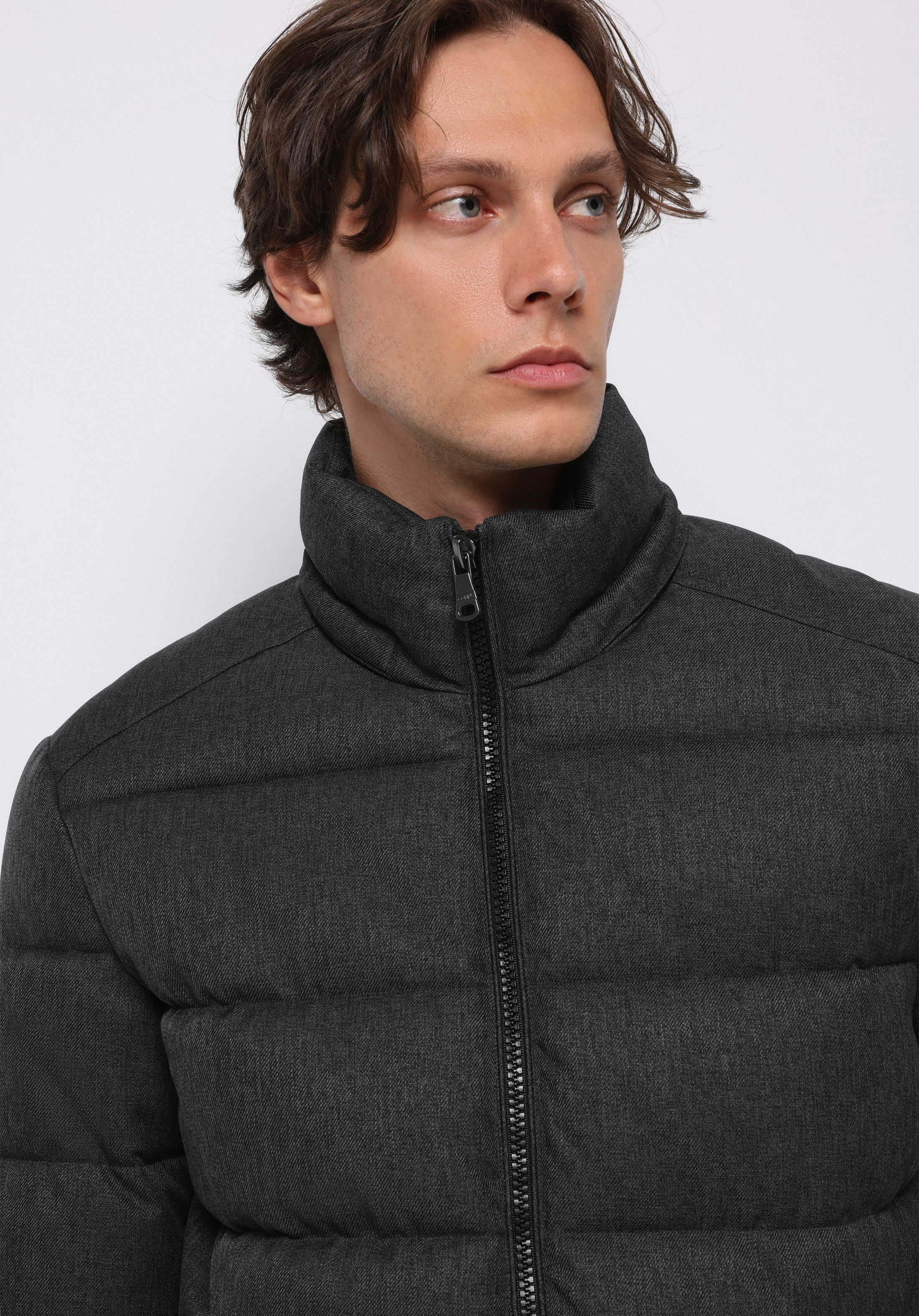 Regular Fit     Erkek Antrasit Mont