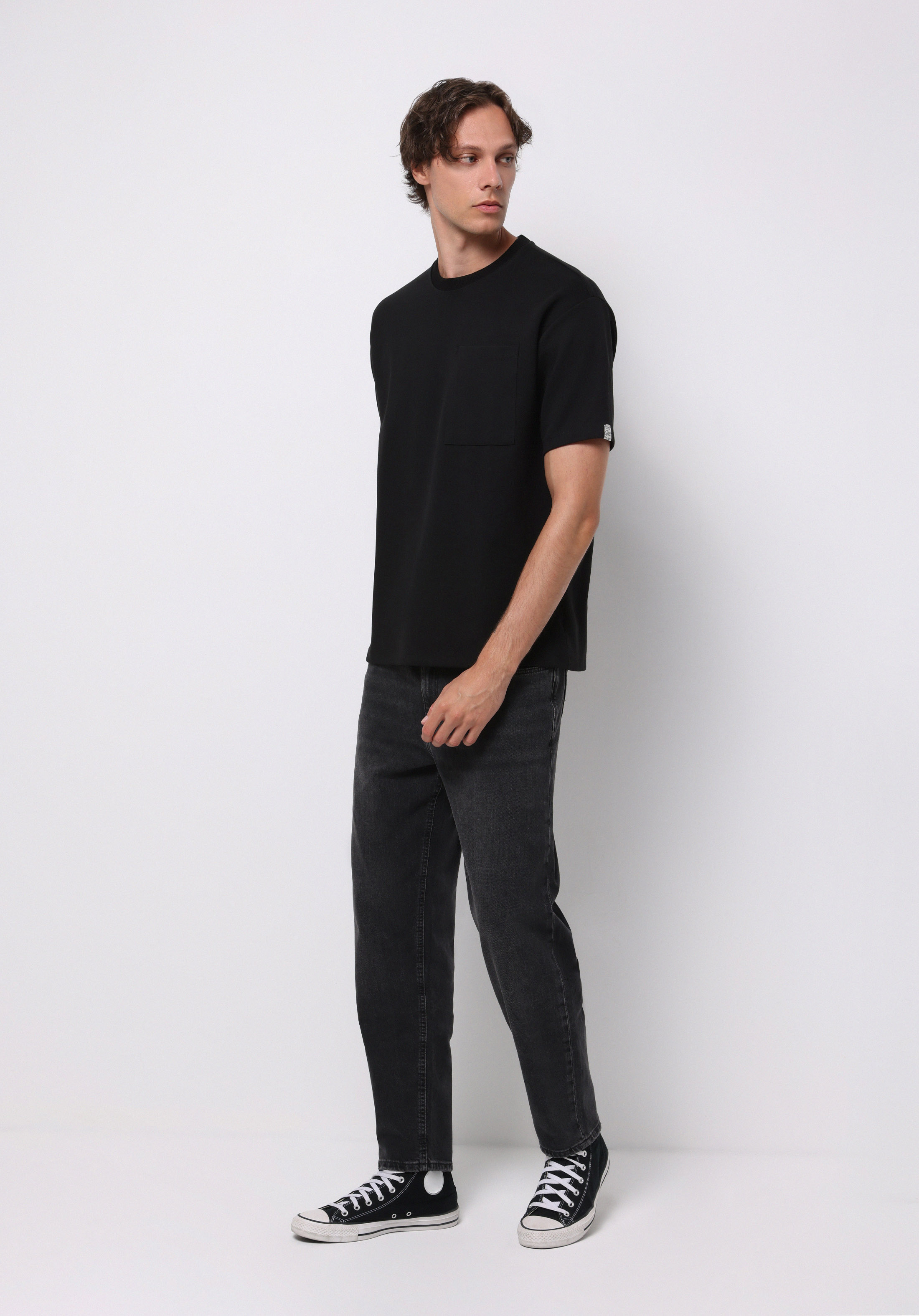 Balloon Fit   Erkek Siyah Jean Pantolon