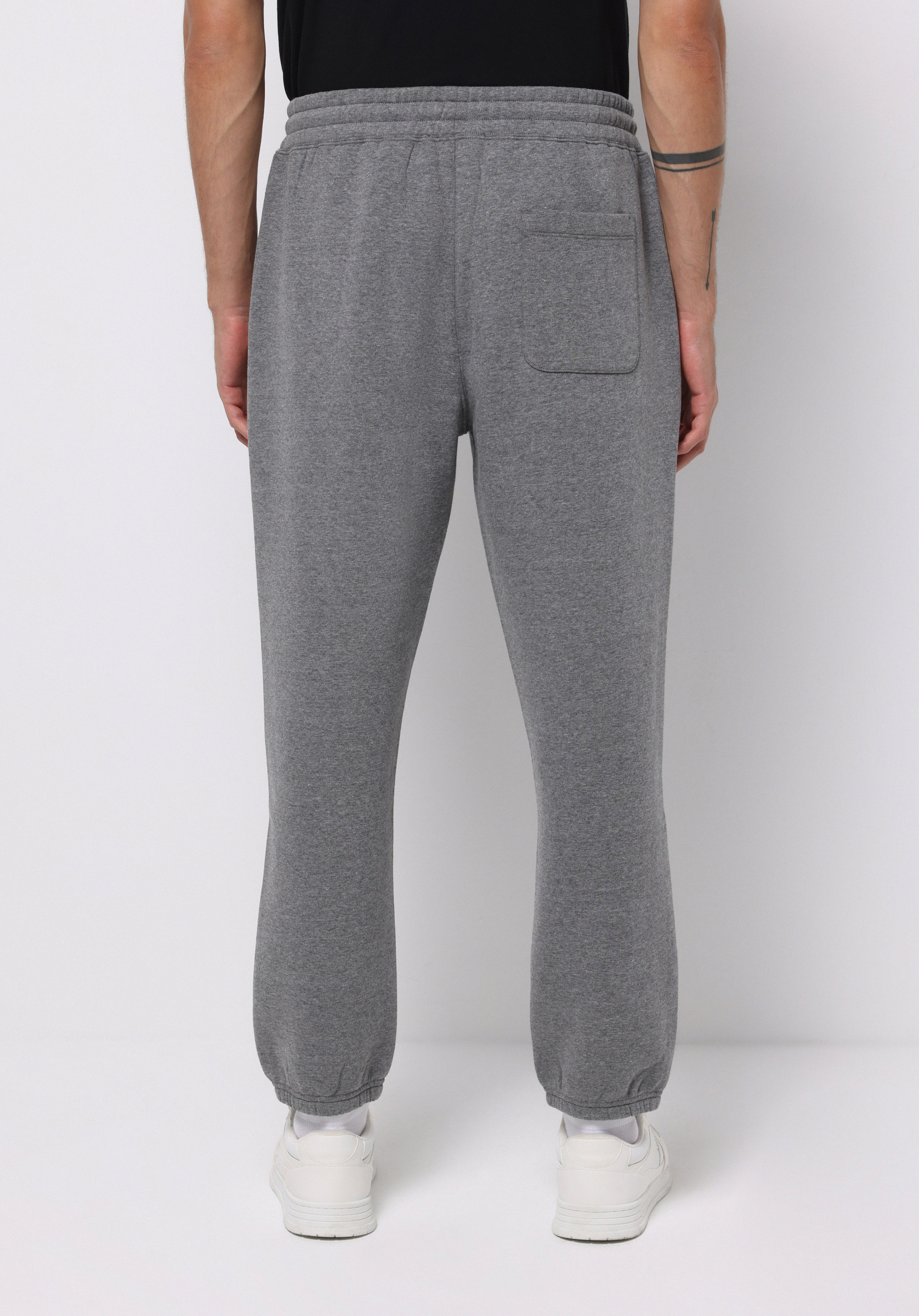 Loose Fit Orta Bel Düz Erkek Antrasit Eşofman Altı