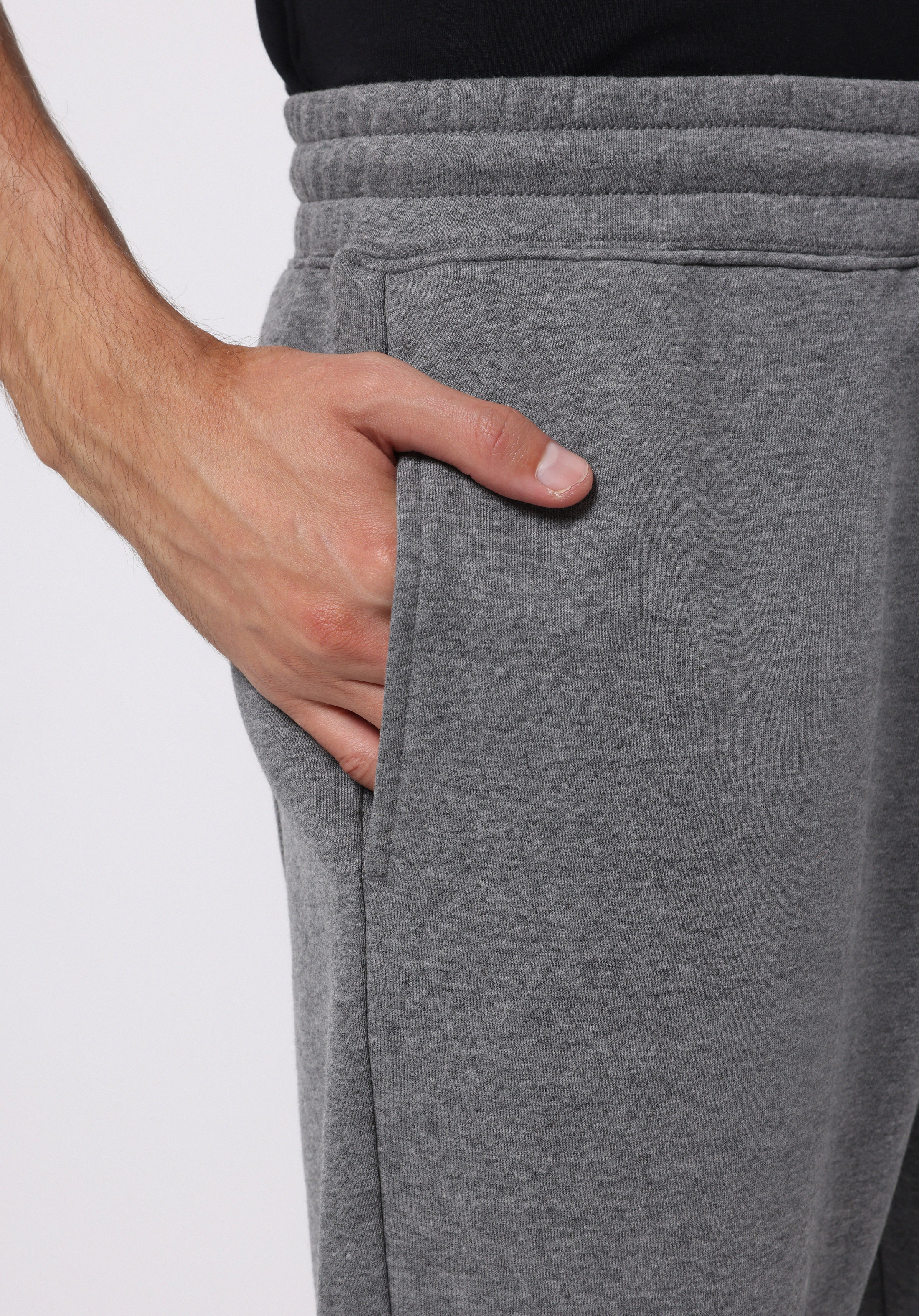 Loose Fit Orta Bel Düz Erkek Antrasit Eşofman Altı