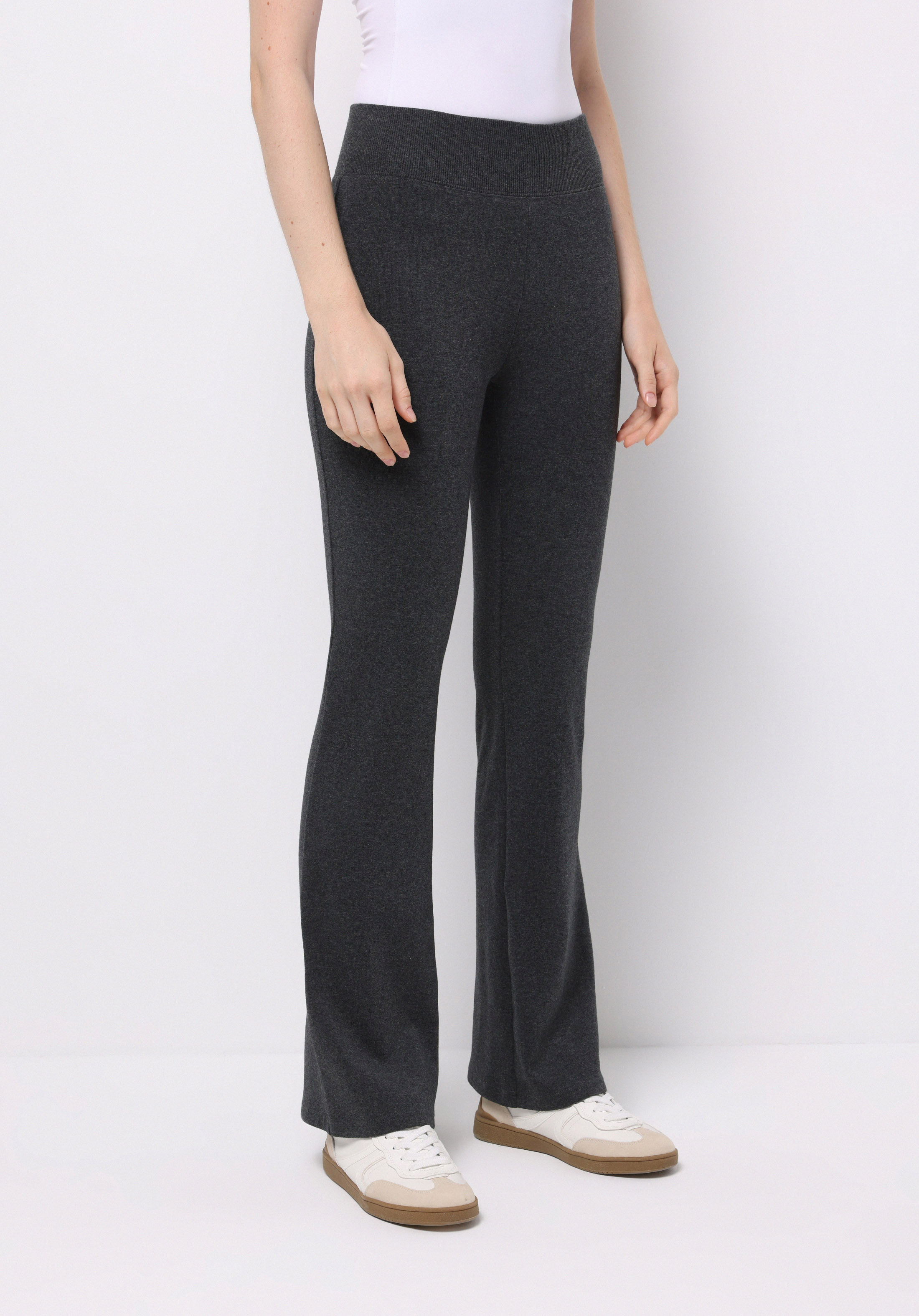 Slim Fit   Kadın Antrasit Örme Tayt