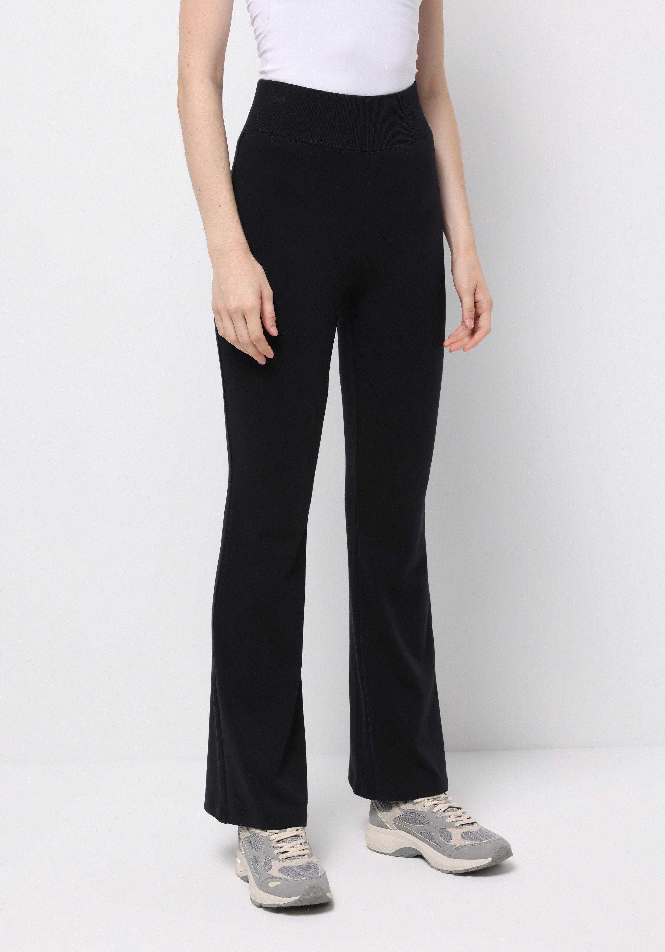 Slim Fit   Kadın Siyah Örme Tayt