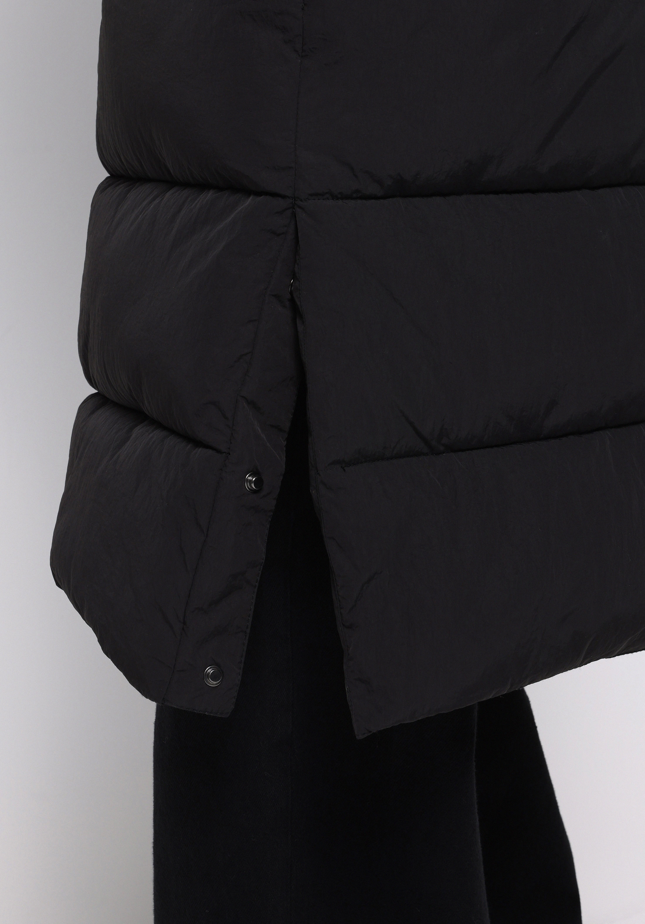 Regular Fit Kapüşonlu Fermuarlı Astarlı Suya Dayanıklı Kadın Siyah Kaban