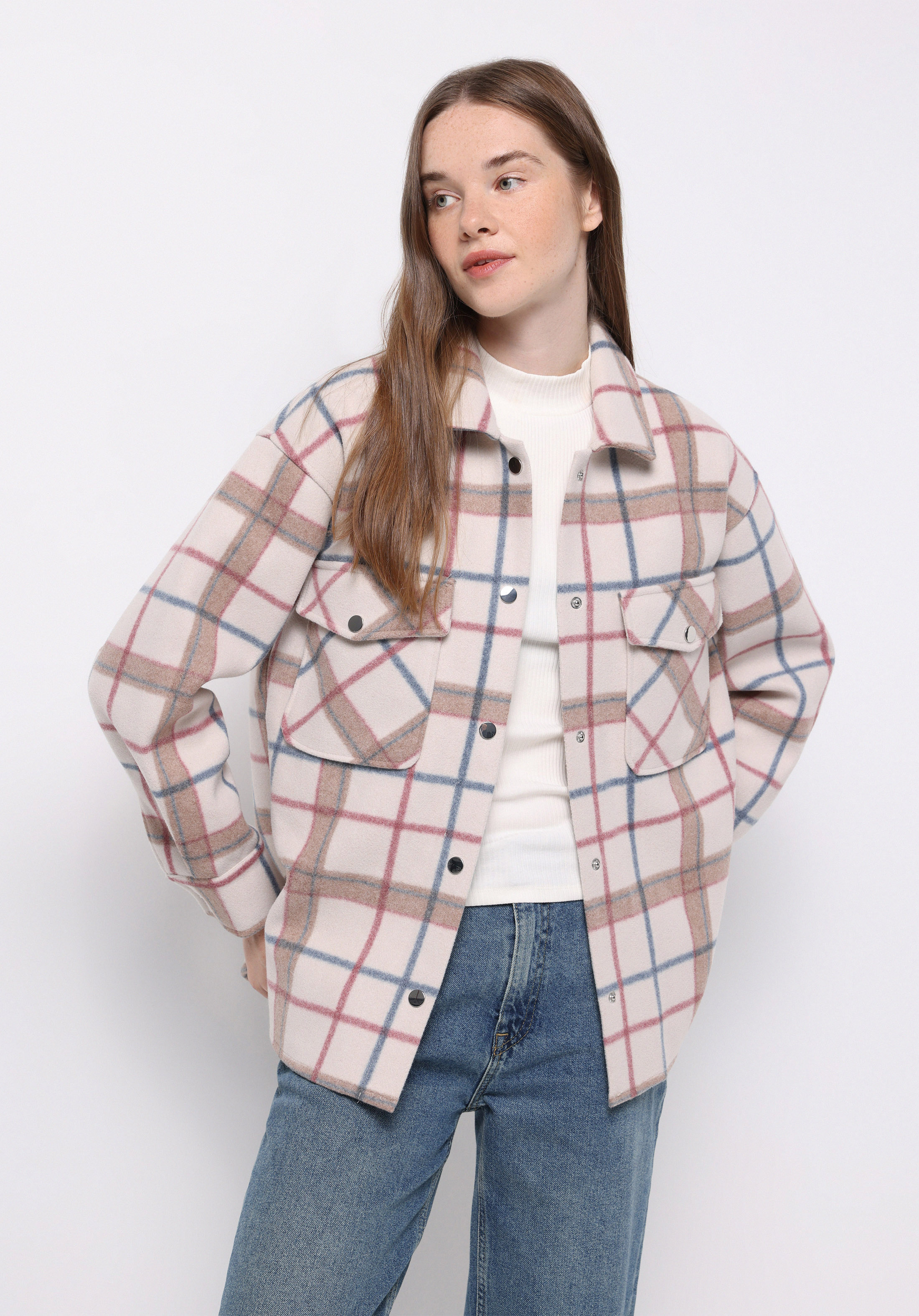 Regular Fit   Kadın Beyaz  Gömlek