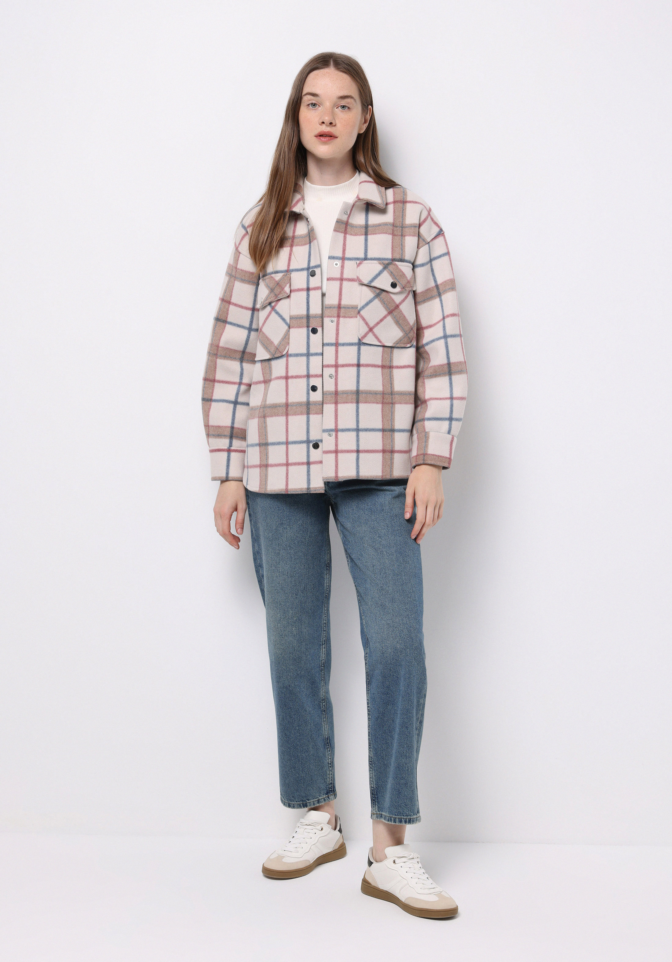 Regular Fit   Kadın Beyaz  Gömlek