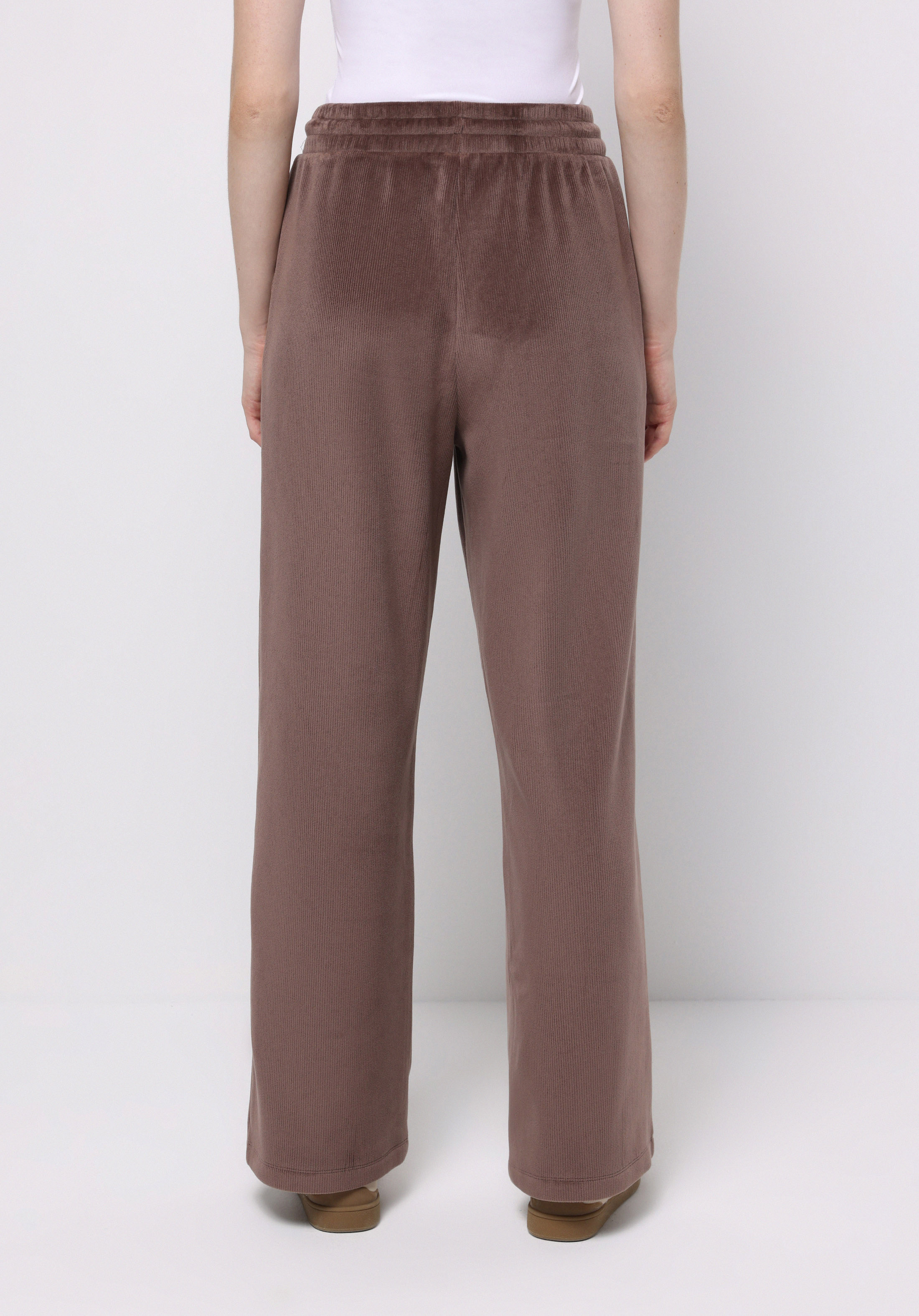 Regular Fit Orta Bel Düz Kadın Kahverengi Eşofman Altı