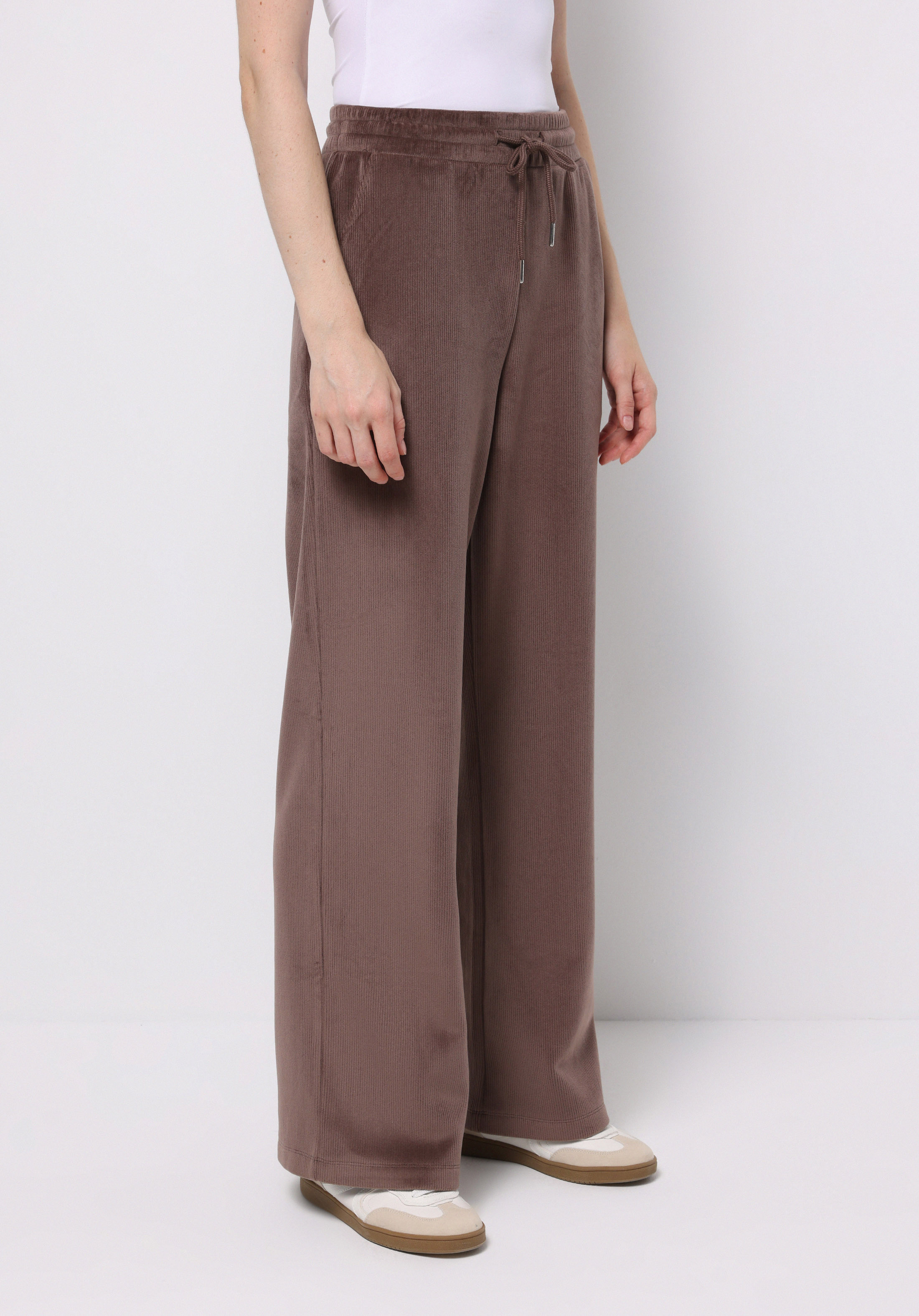 Regular Fit Orta Bel Düz Kadın Kahverengi Eşofman Altı