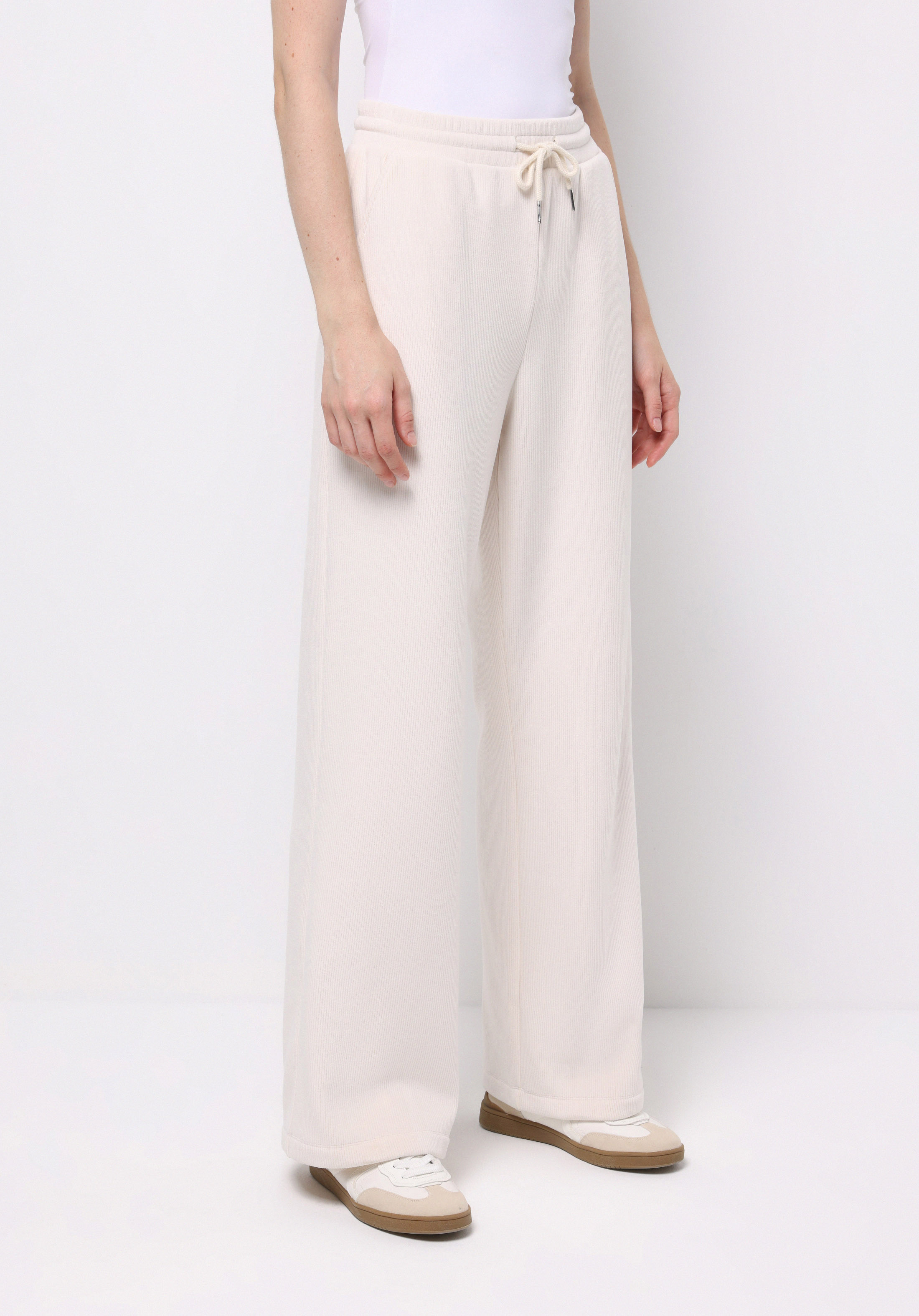 Regular Fit Orta Bel Düz Kadın Ekru Eşofman Altı