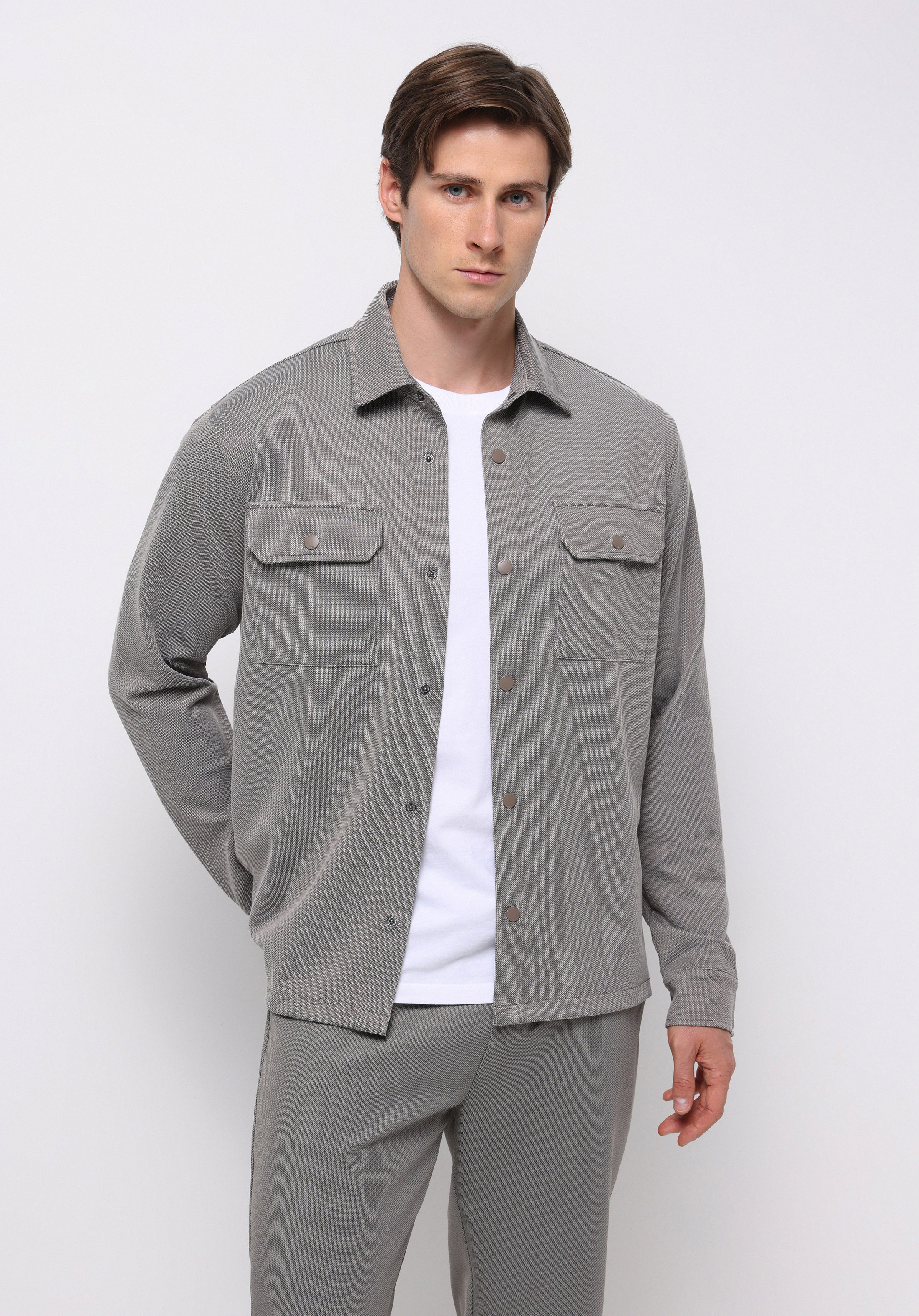 Regular Fit    Erkek Gri Ceket