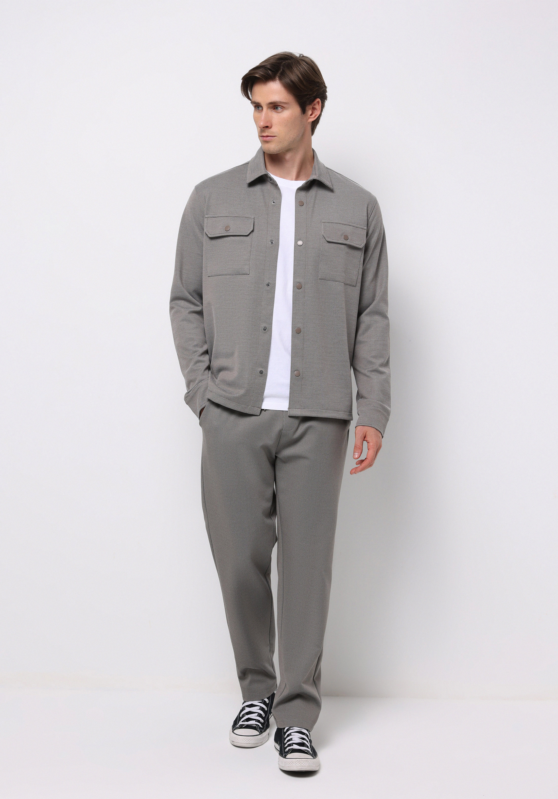 Regular Fit    Erkek Gri Ceket