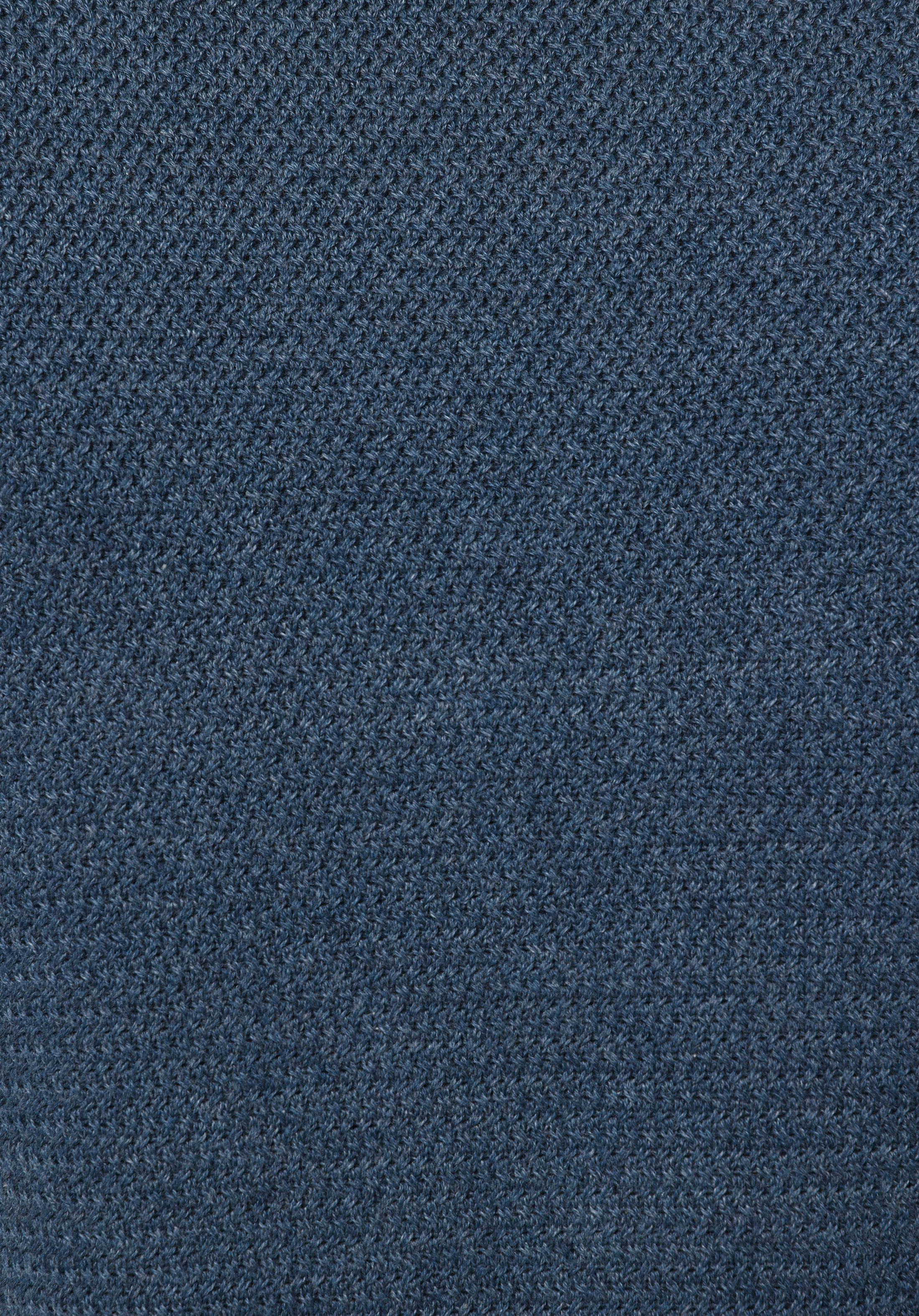 Regular Fit Yuvarlak Yaka Jakarlı Erkek Mavi Kazak