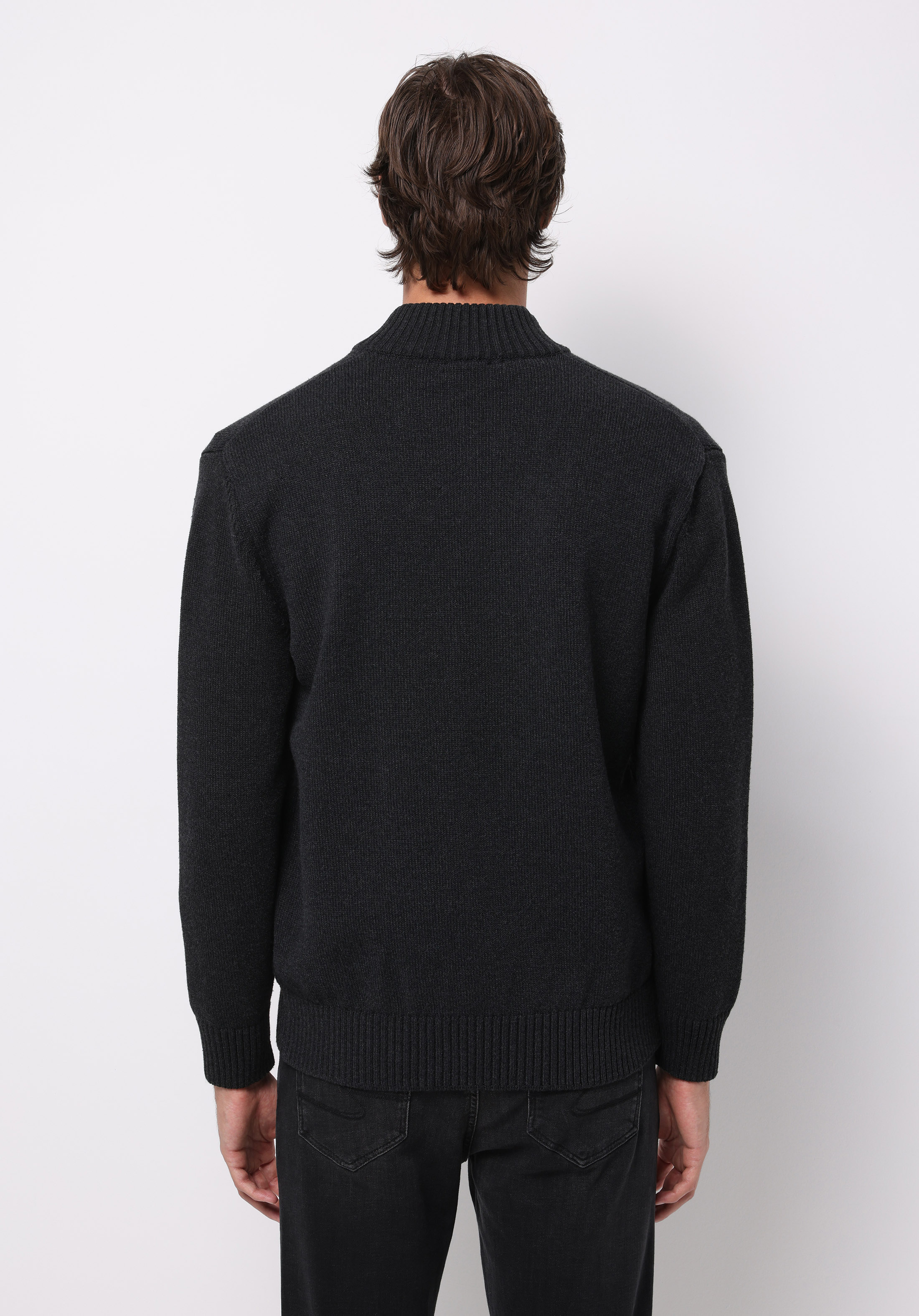 Regular Fit   Erkek Antrasit Hırka