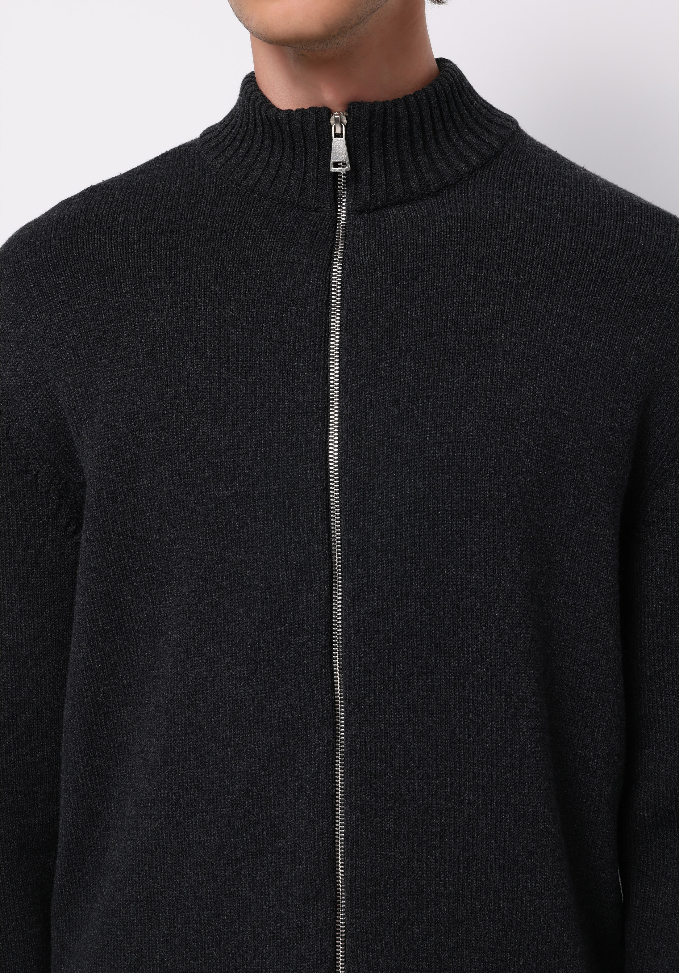 Regular Fit   Erkek Antrasit Hırka